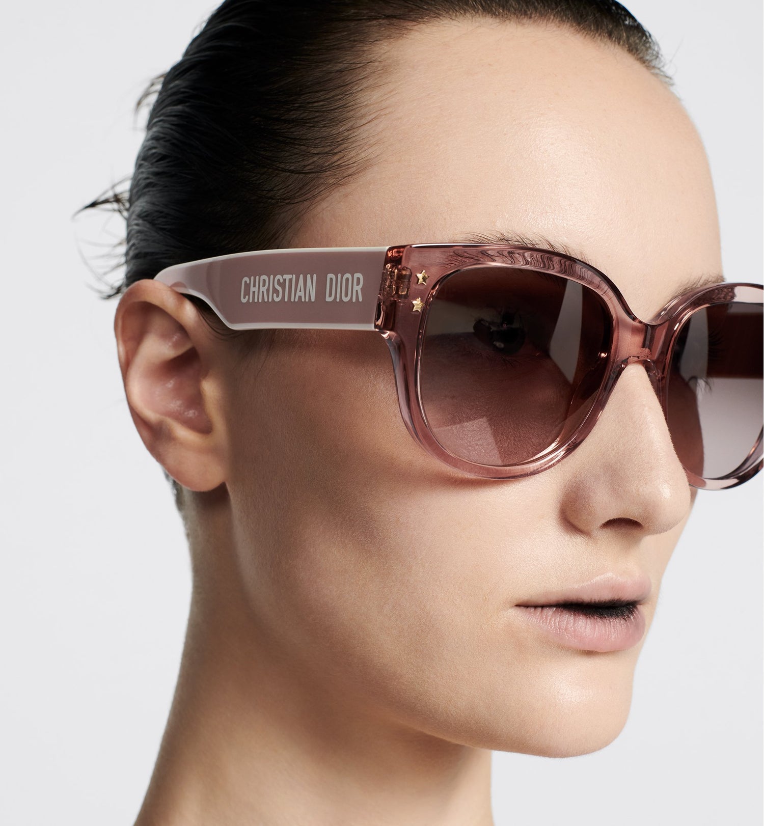 Diorpacific B2I Transparent Pink Butterfly Sunglasses