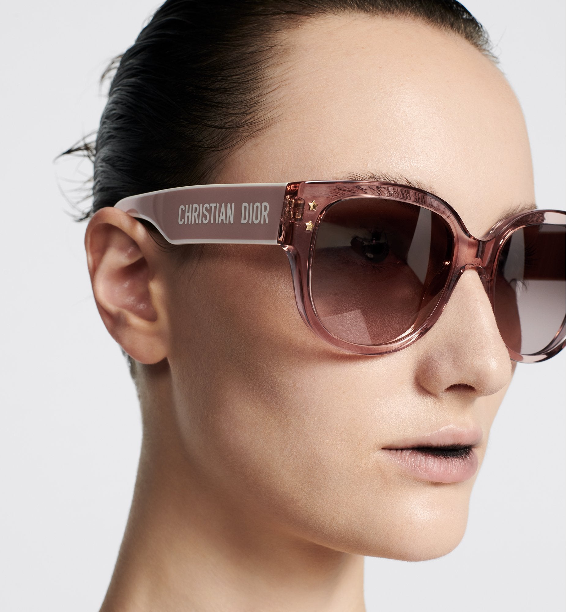 Diorpacific B2I Transparent Pink Butterfly Sunglasses