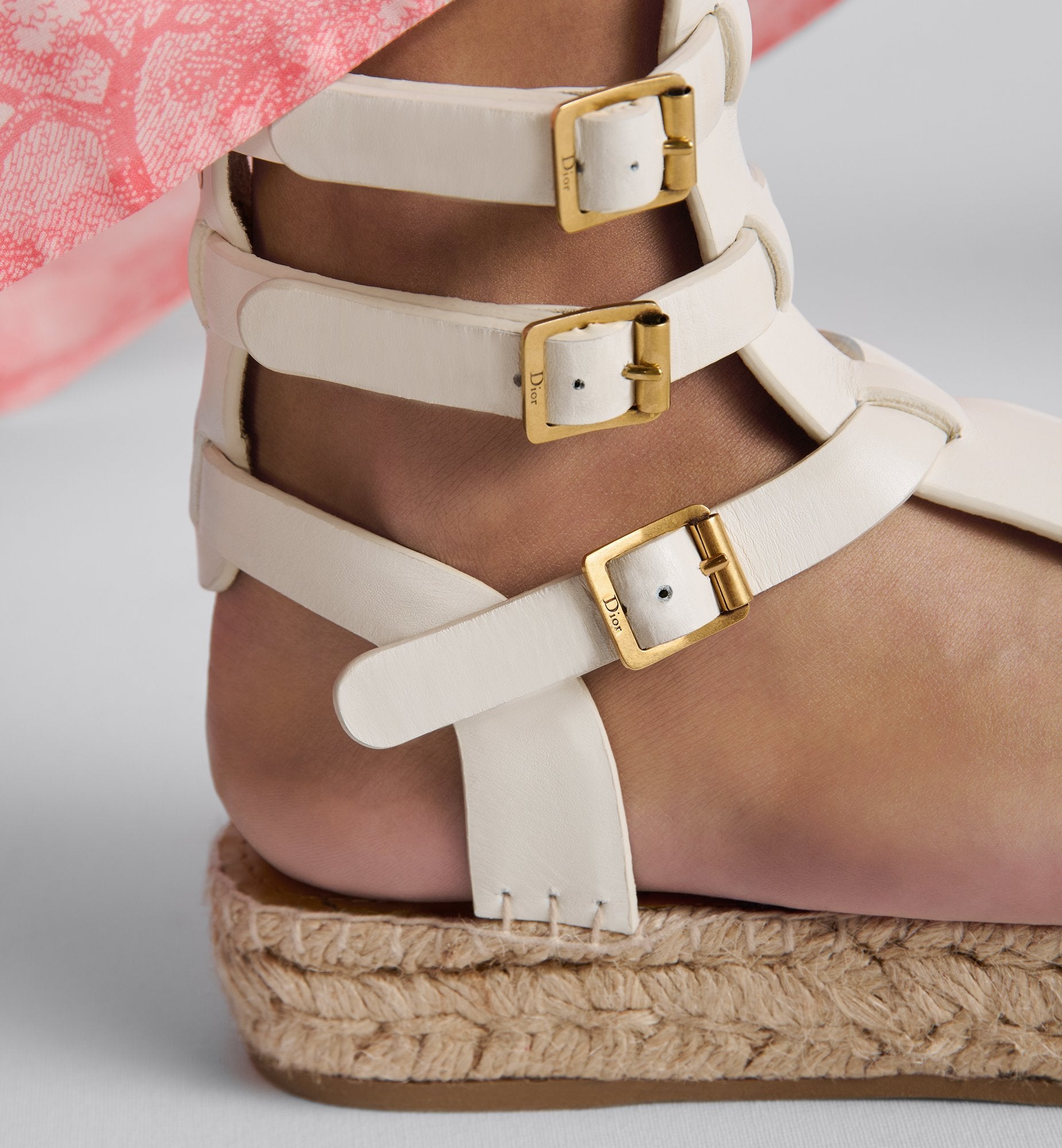 Dioriviera Dior Marine Sandal White Calfskin