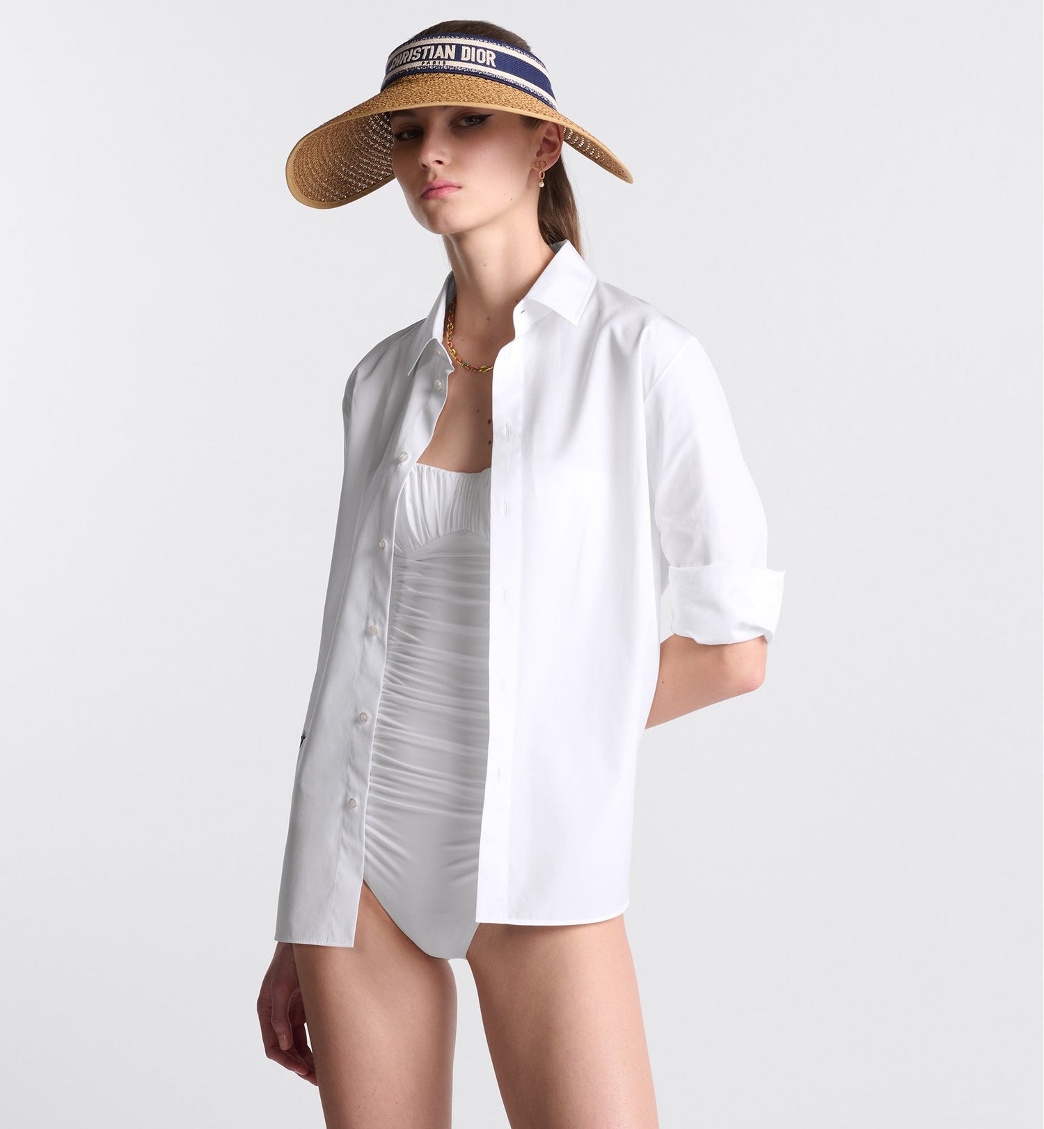 Dioriviera One-Piece Swimsuit White Technical Fabric