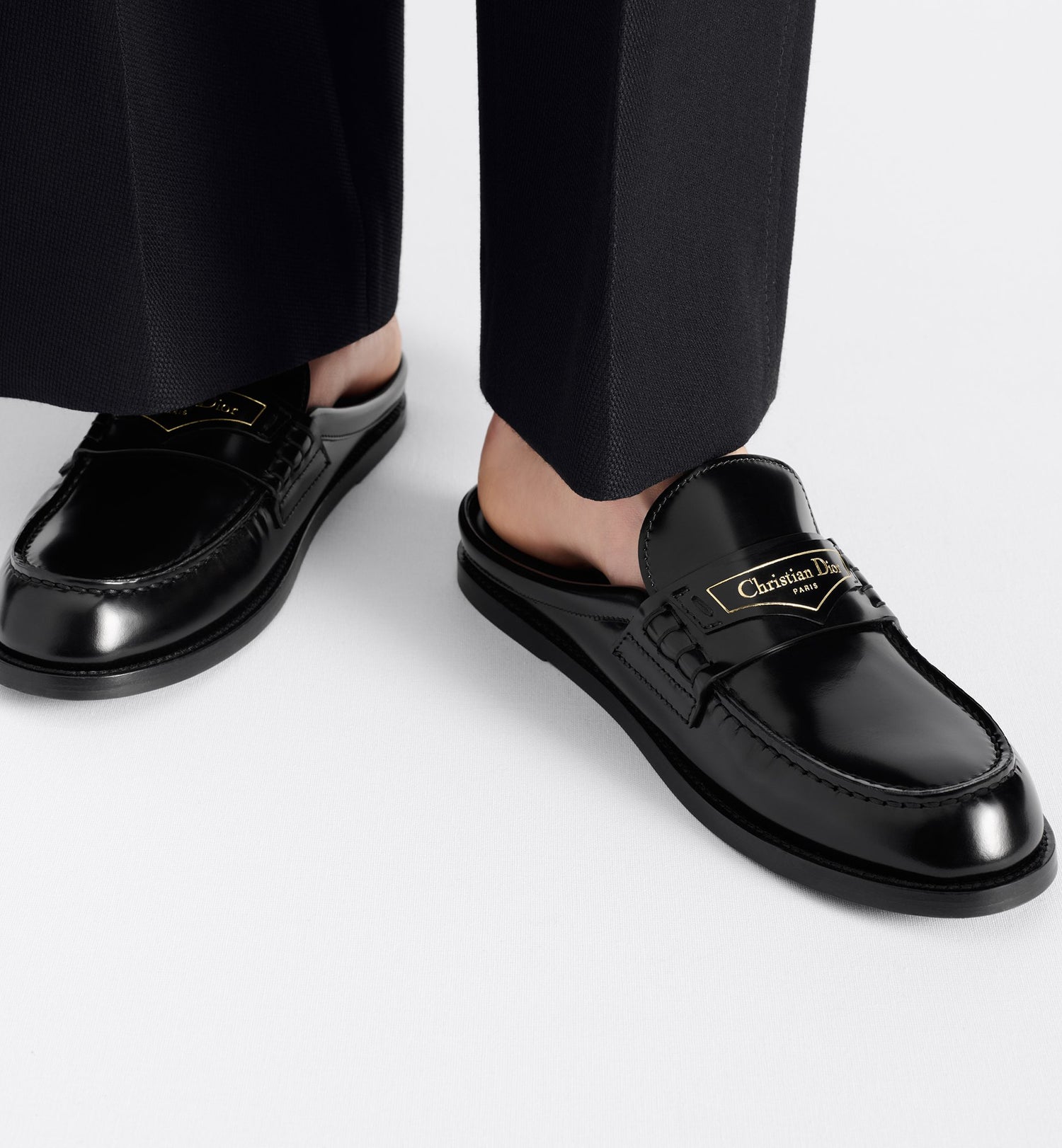 Dior Boy Mule Black Brushed Calfskin