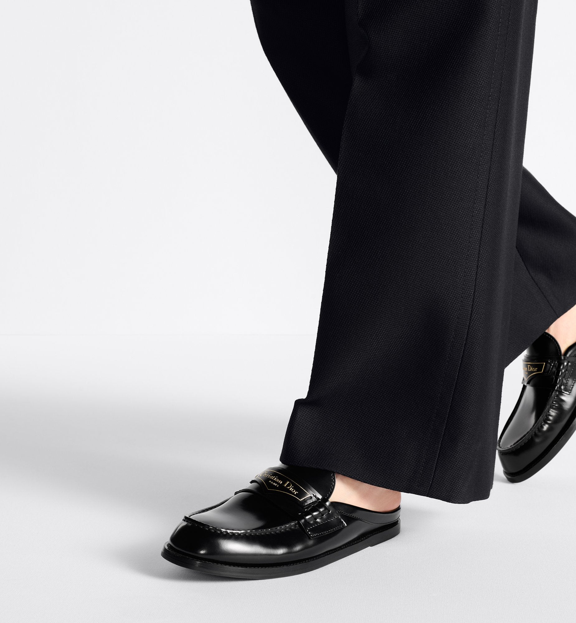 Dior Boy Mule Black Brushed Calfskin