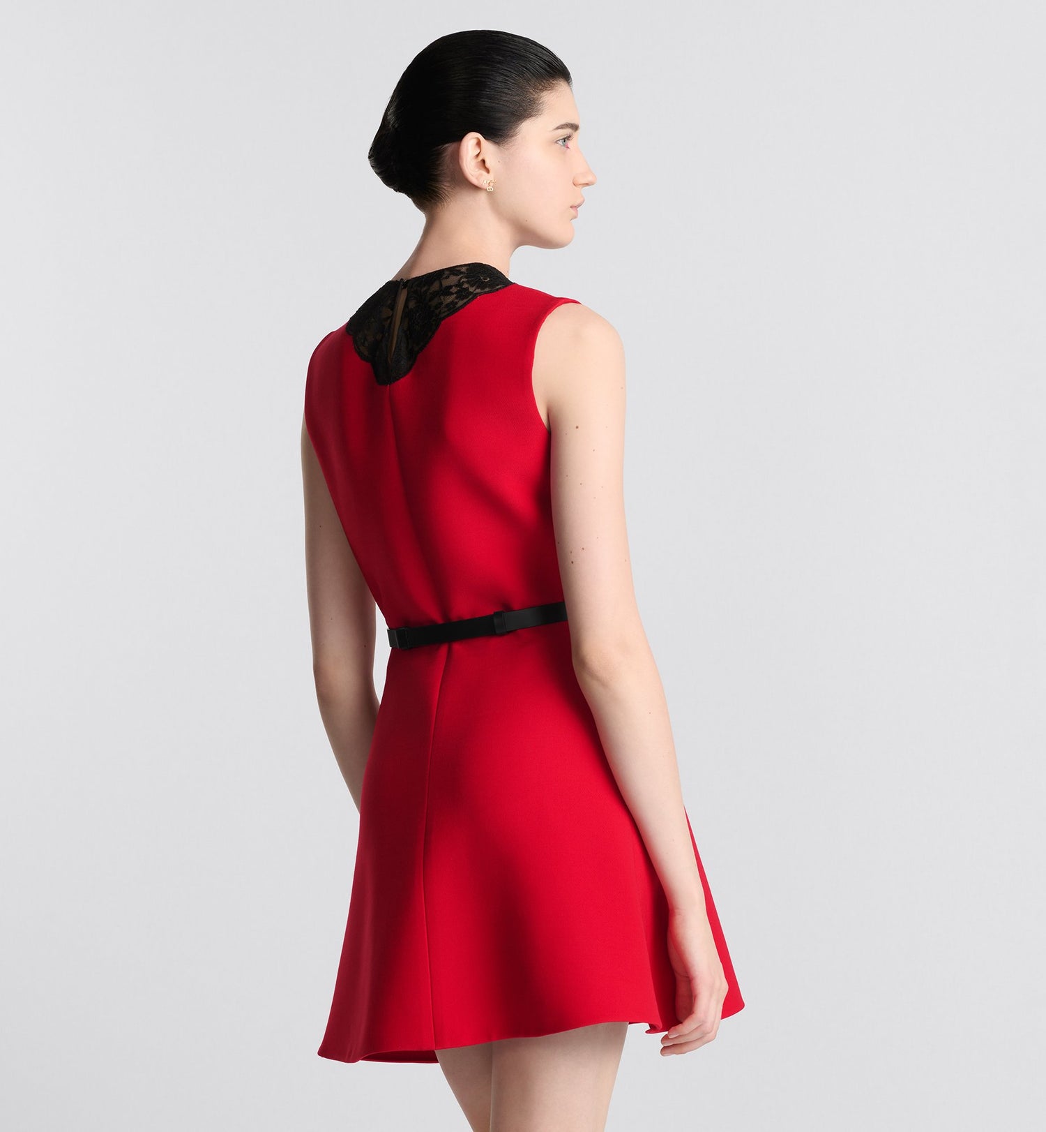 Dioramour Short Dress Red Lightweight Wool And Silk