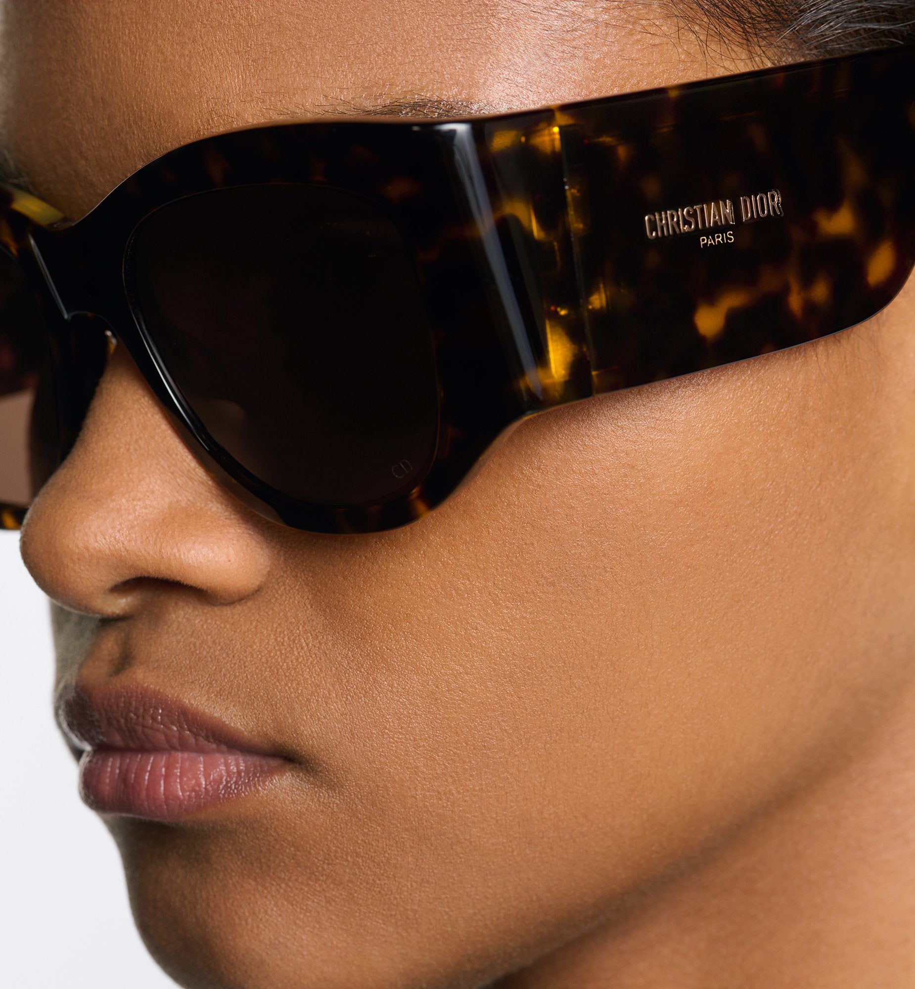 Diornuit S1I Brown And Honey Tortoiseshell Effect Square Sunglasses