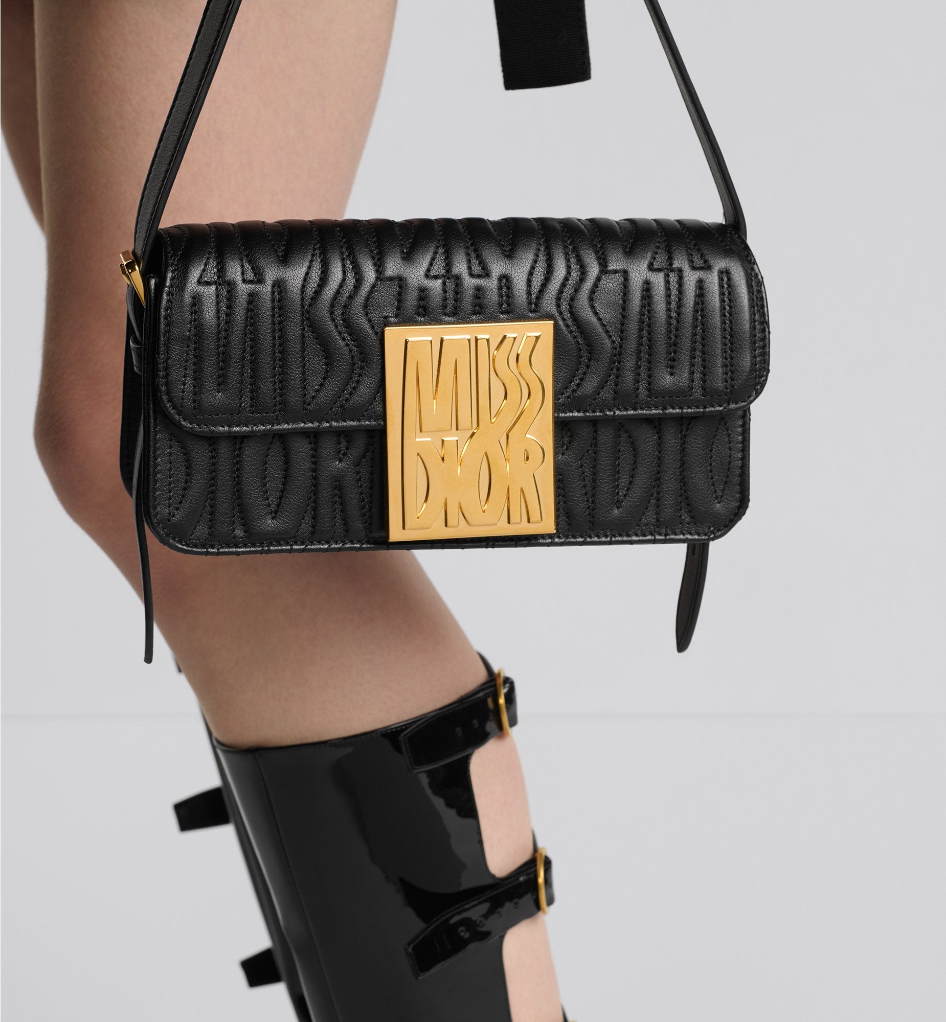 Miss Dior Flap Bag Black Quilted Miss Dior Allover Calfskin – Sands UAE