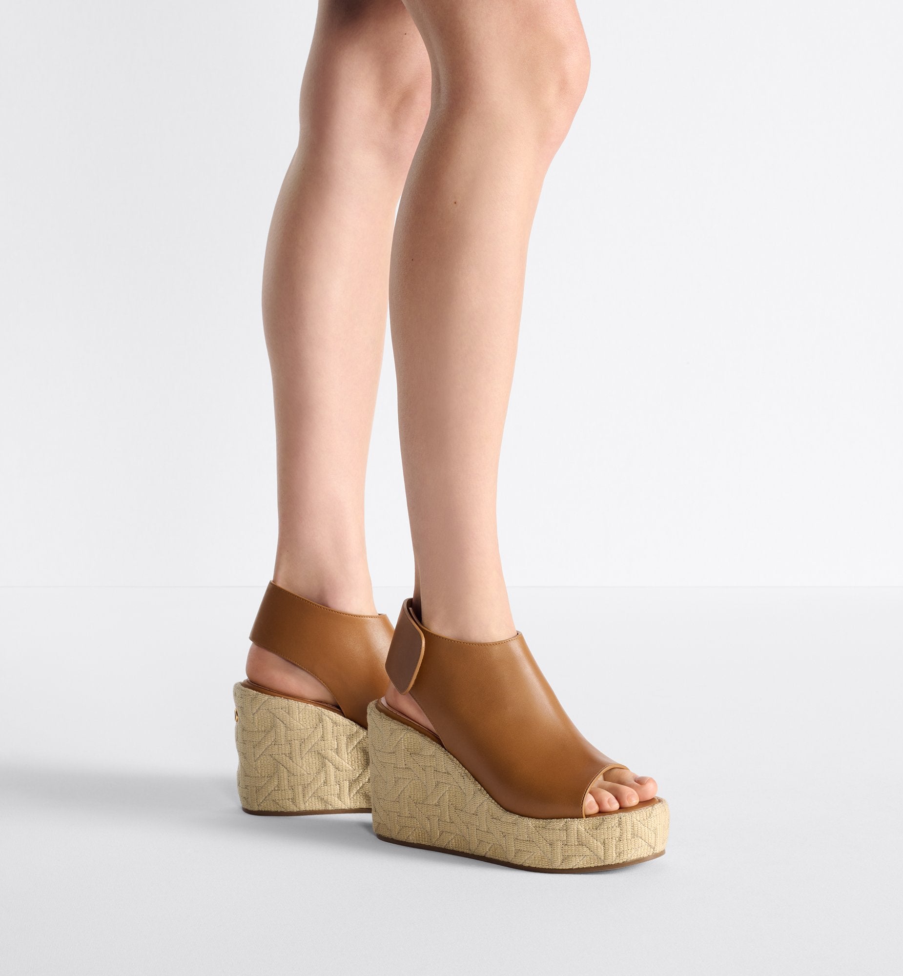 Attitude Dior Wedge Sandal Camel Calfskin