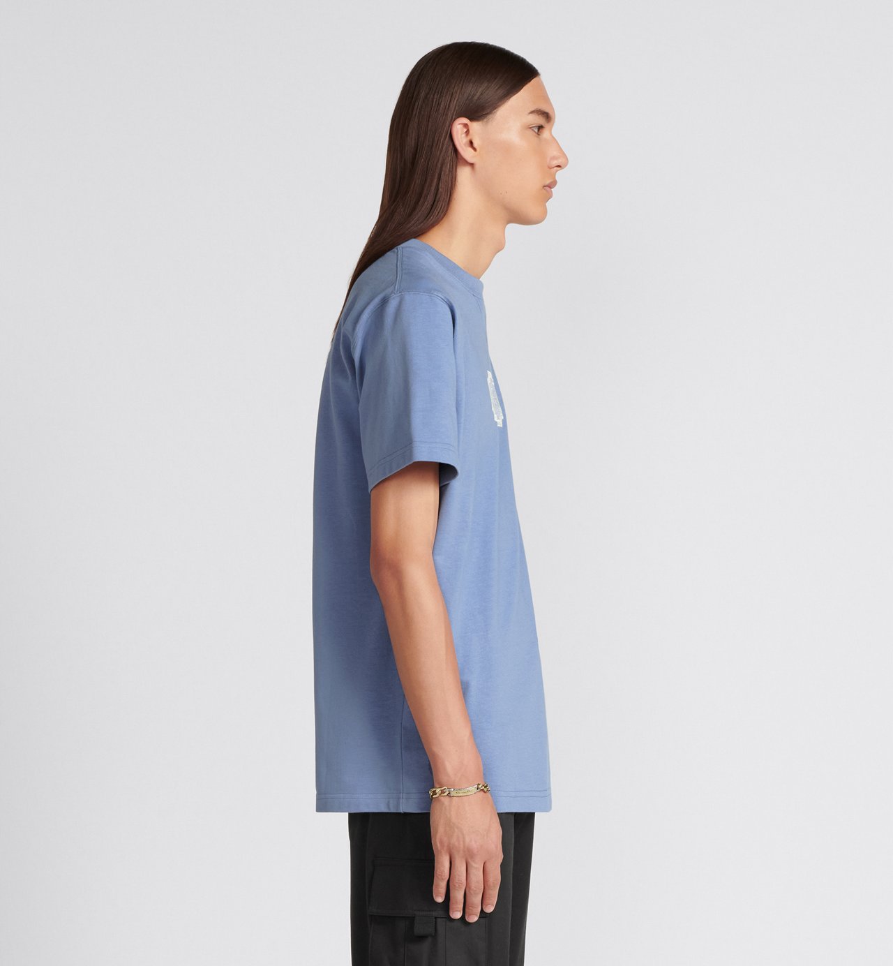 Cd Couture Relaxed Fit T-Shirt Blue Cotton Jersey