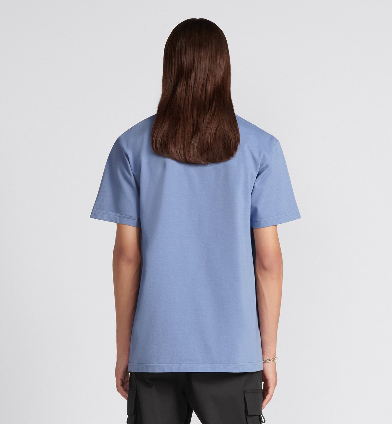 Cd Couture Relaxed Fit T-Shirt Blue Cotton Jersey