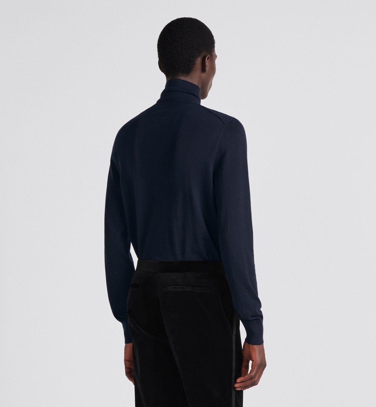 Cd Icon Turtleneck Sweater Navy Blue Cashmere Jersey