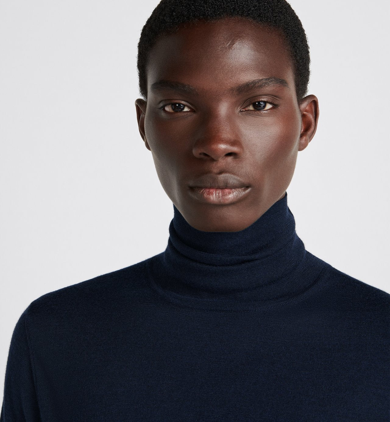 Cd Icon Turtleneck Sweater Navy Blue Cashmere Jersey