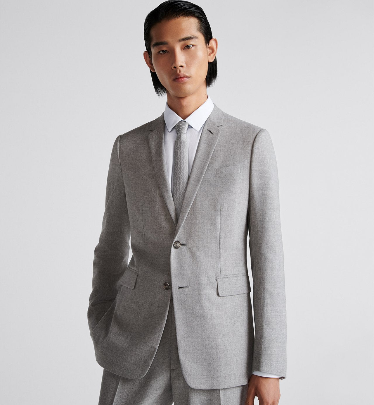 Regular Fit Suit Gray Wool