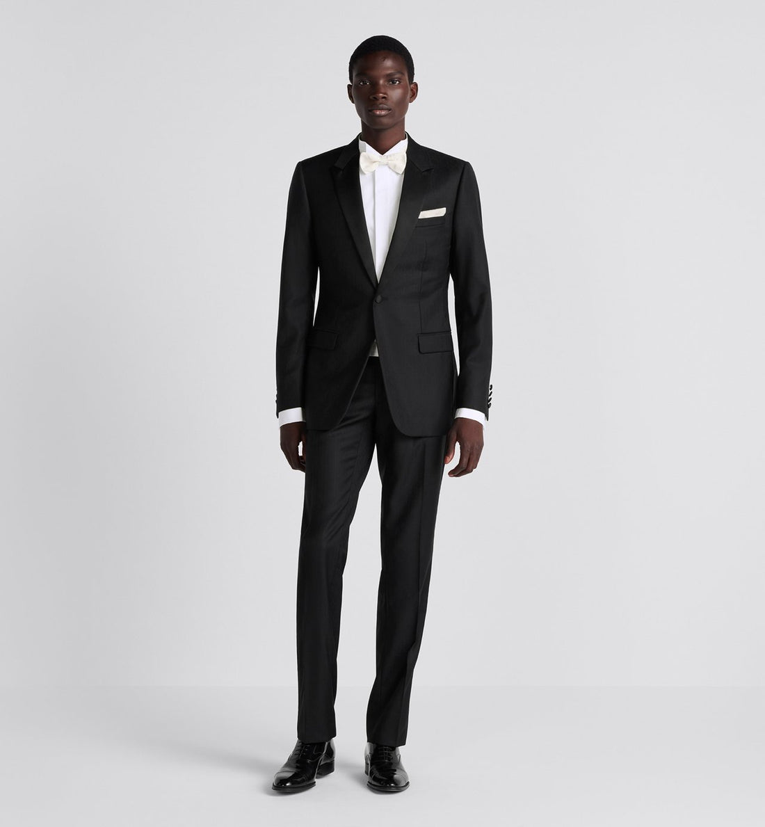 Tuxedo Black Cannage Wool And Silk Jacquard