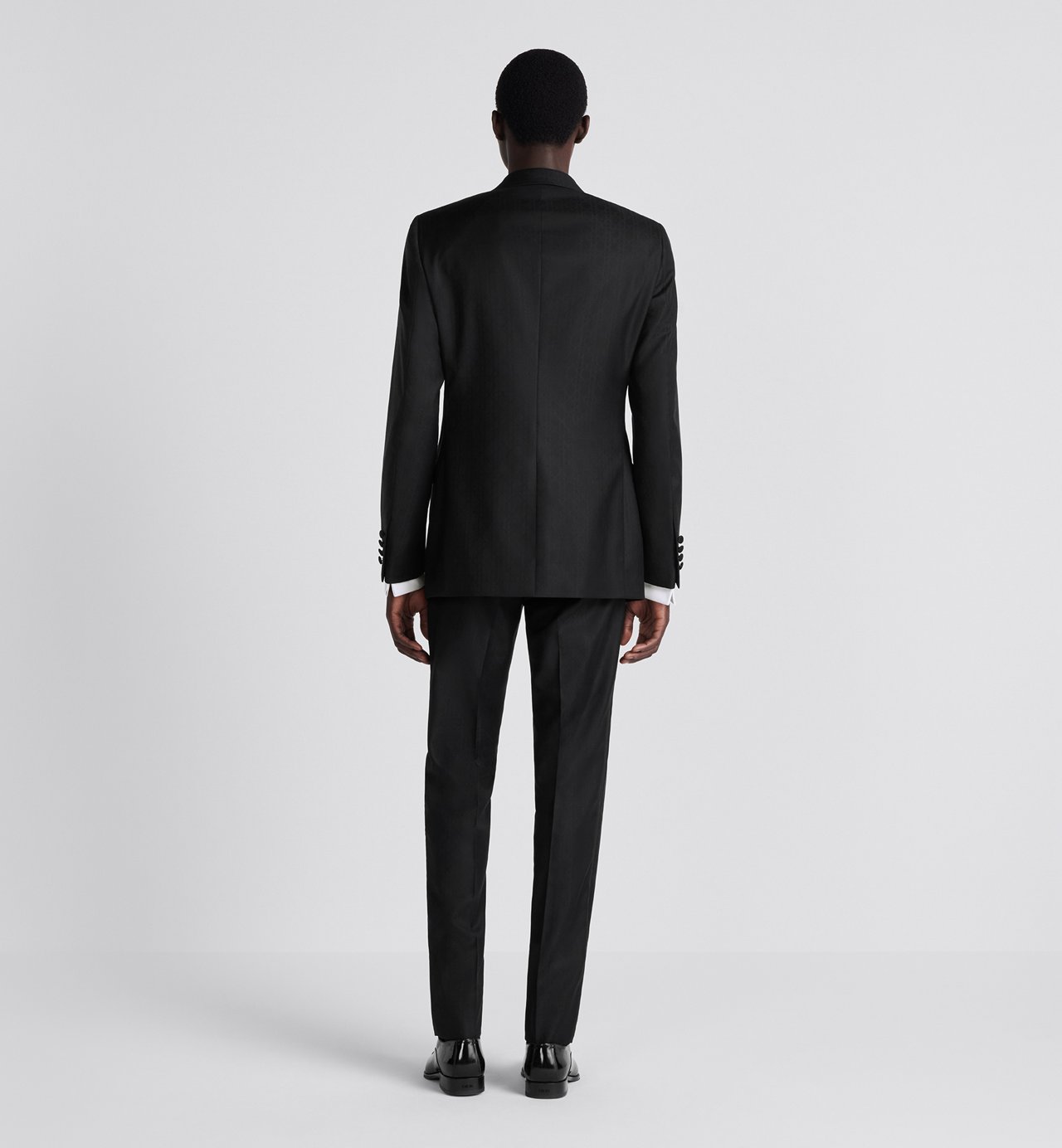 Tuxedo Black Cannage Wool And Silk Jacquard