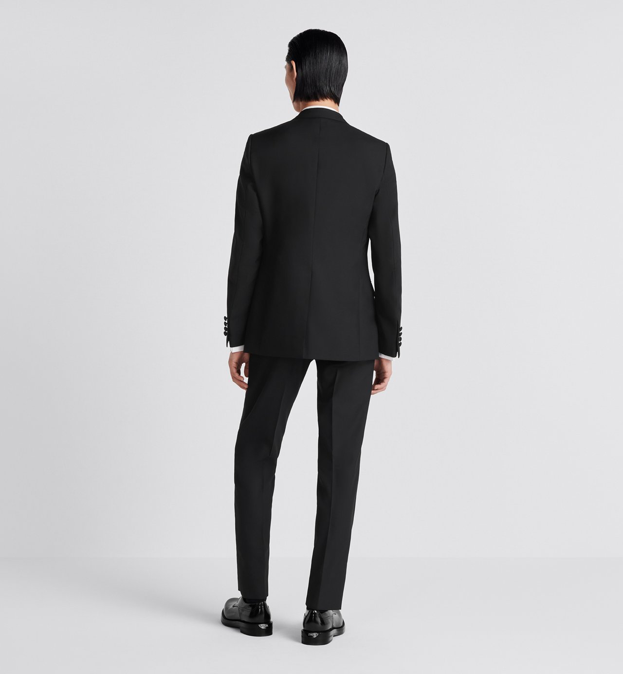 Classic Tuxedo Black Virgin Wool Grain De Poudre