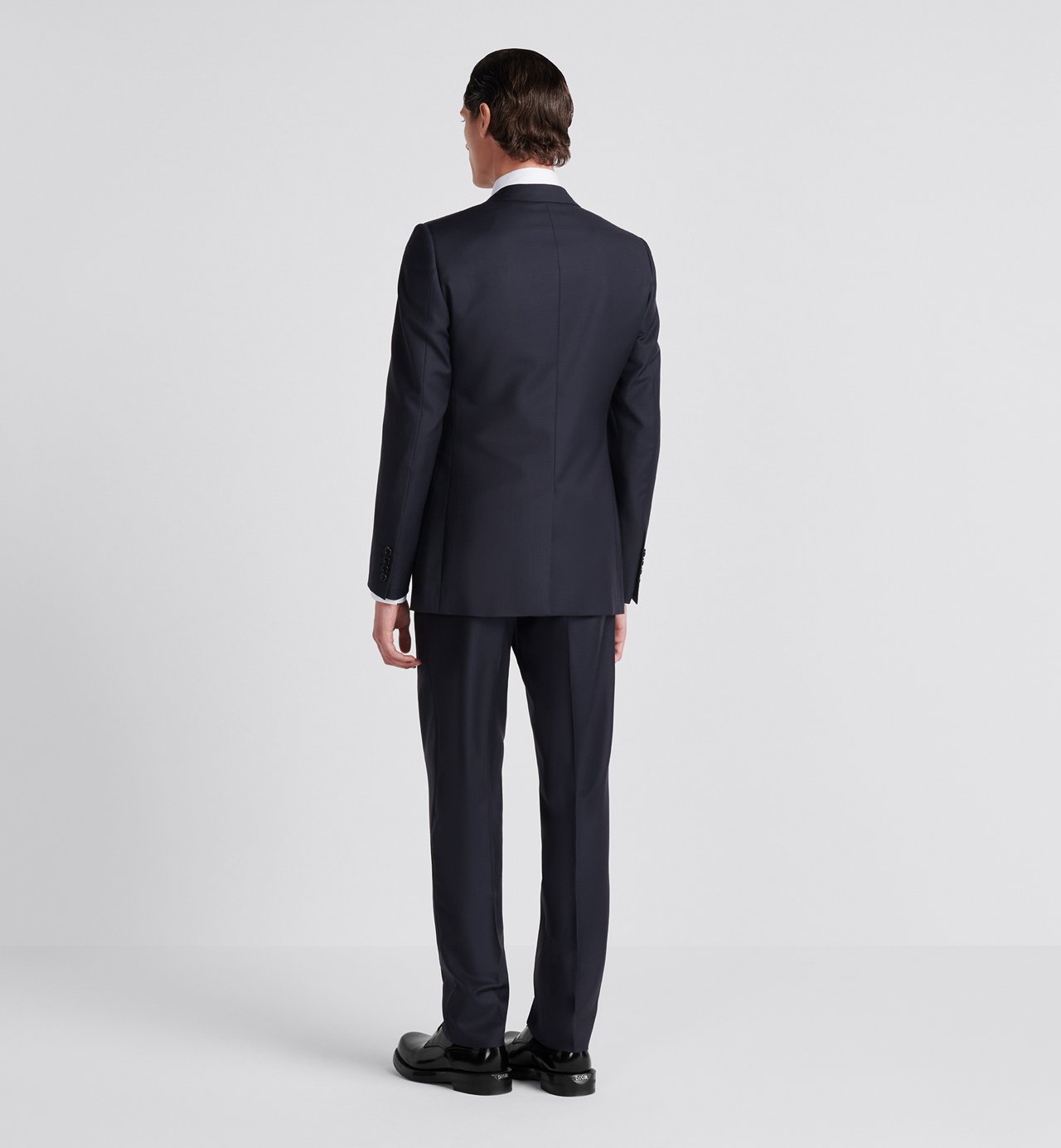 Classic Suit Navy Blue Virgin Wool Twill