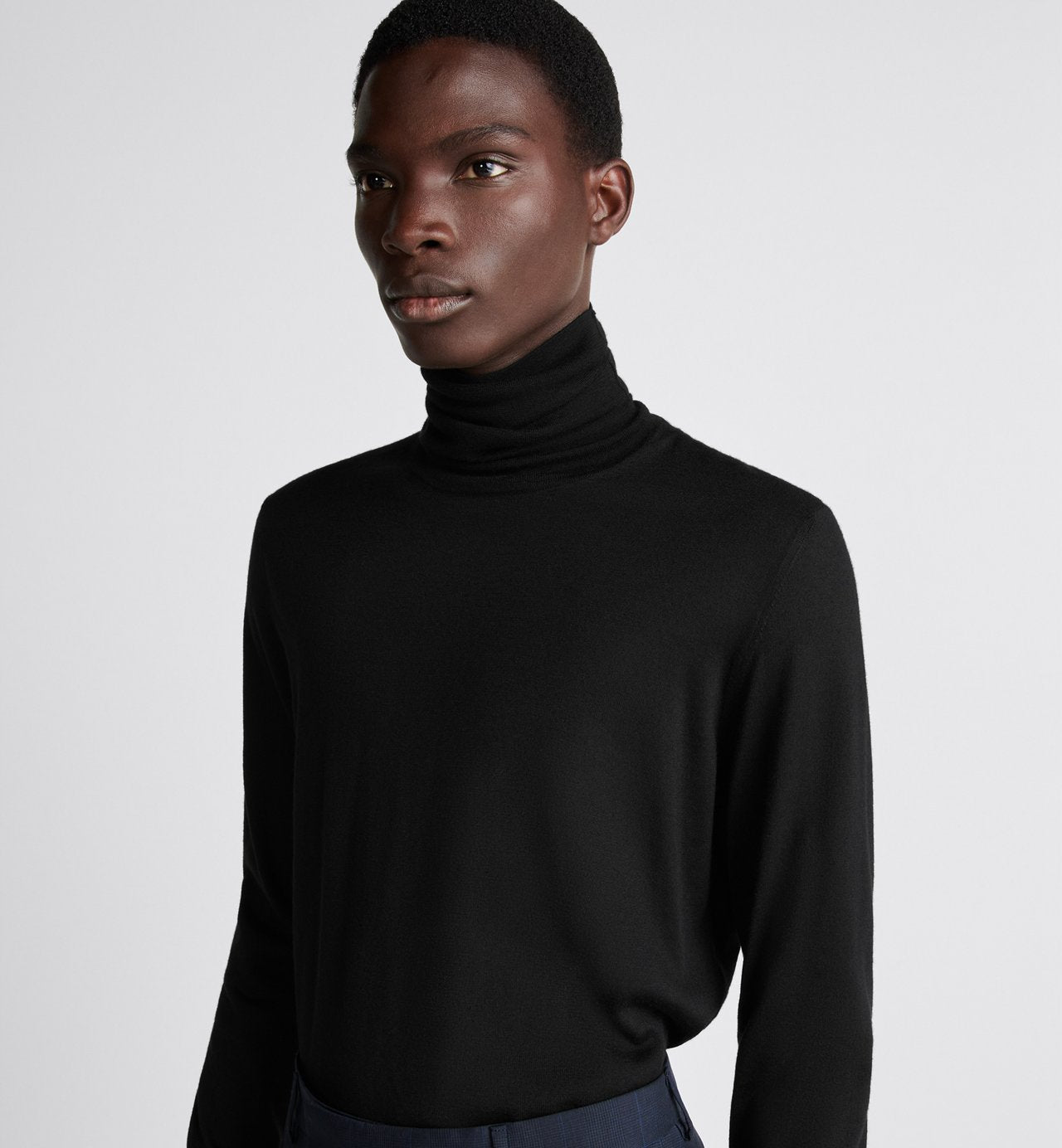 Cd Icon Turtleneck Sweater Black Cashmere Jersey