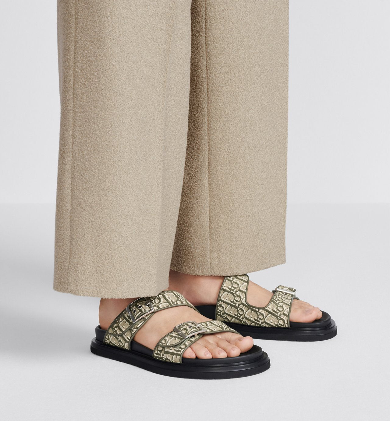 Dior Aqua Sandal Khaki Dior Oblique Jacquard