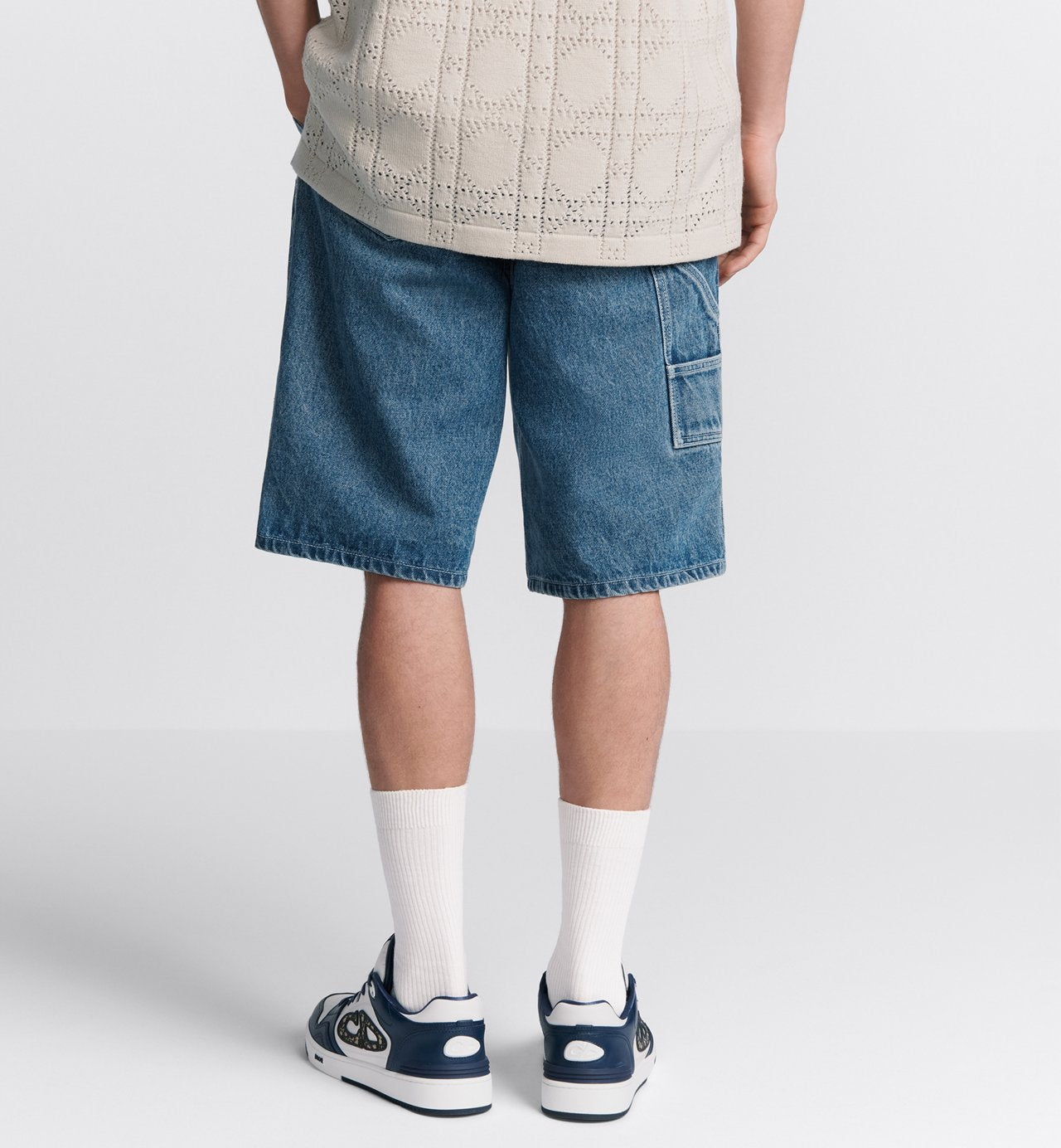 Cannage Carpenter Bermuda Shorts Blue Cotton Twill