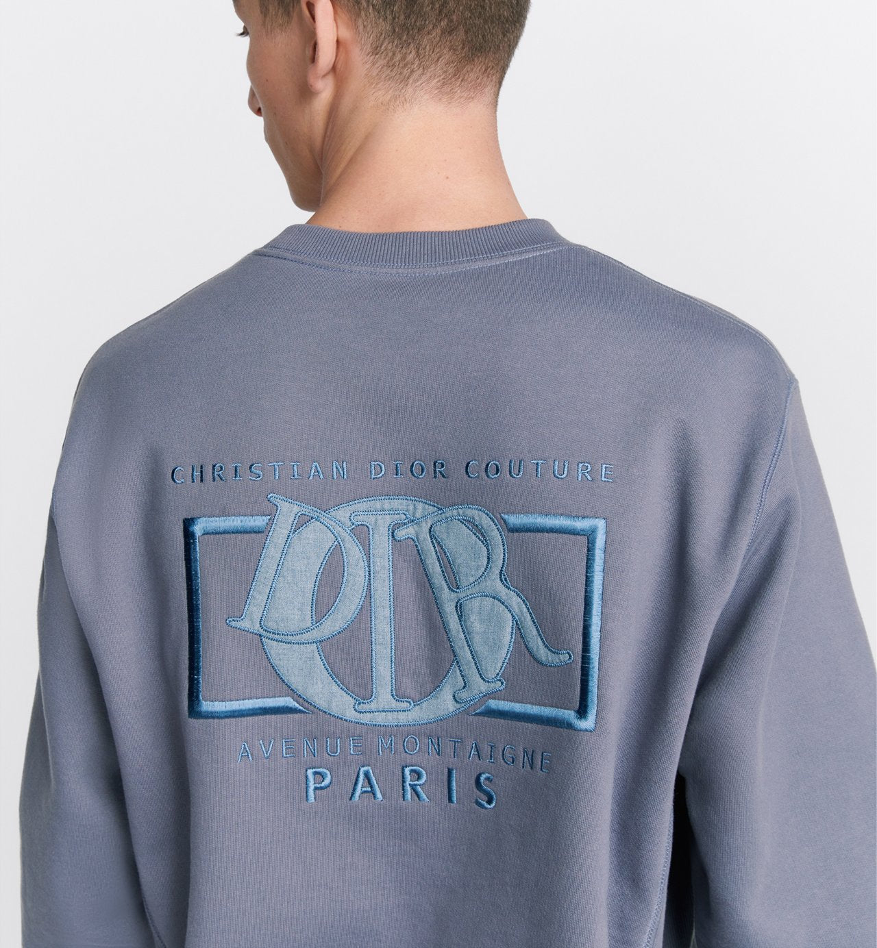 Charm Relaxed-Fit Sweatshirt Gray Cotton Fleece