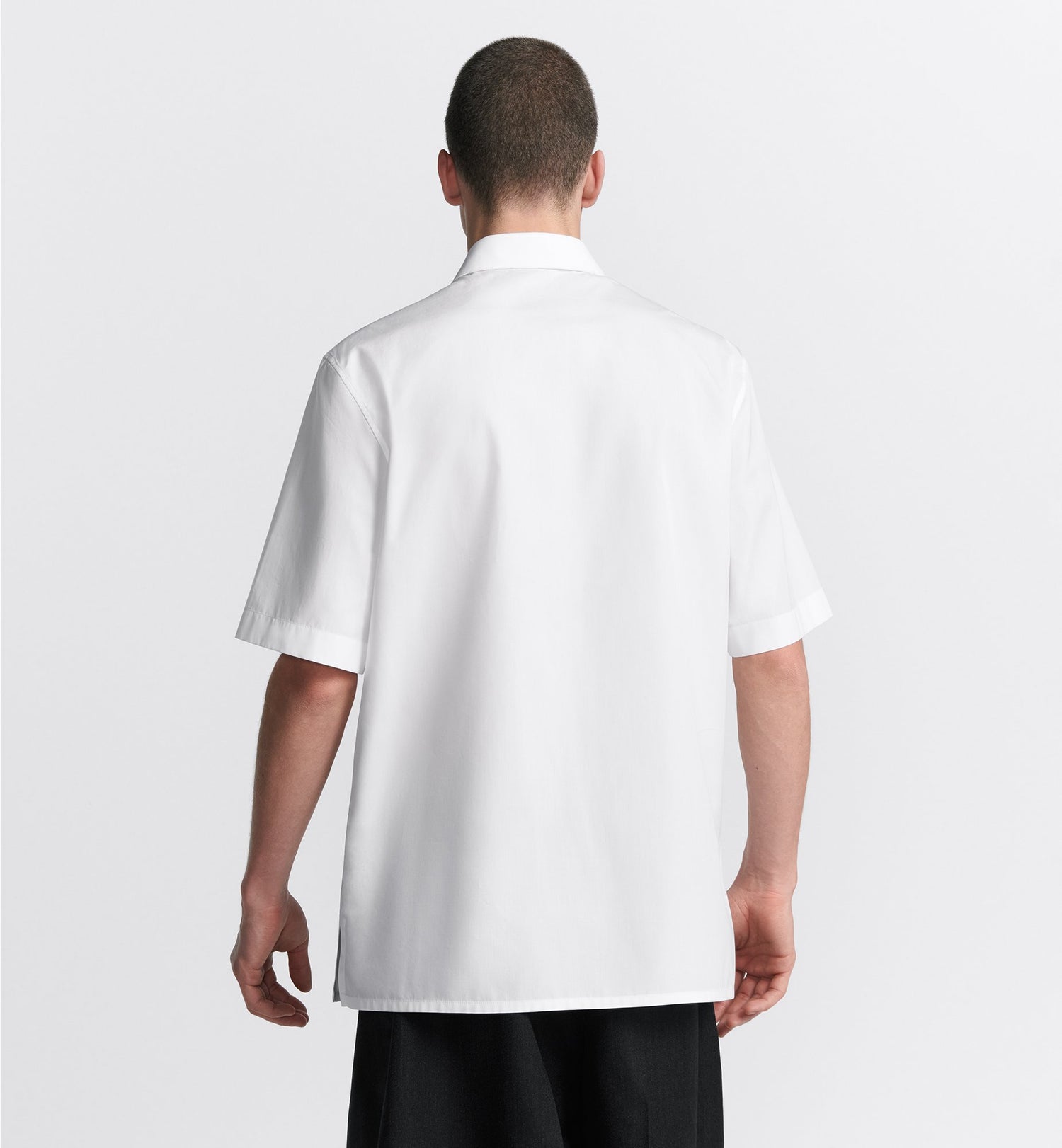 Handwritten Cd 1947 Short-Sleeved Shirt White Cotton Poplin