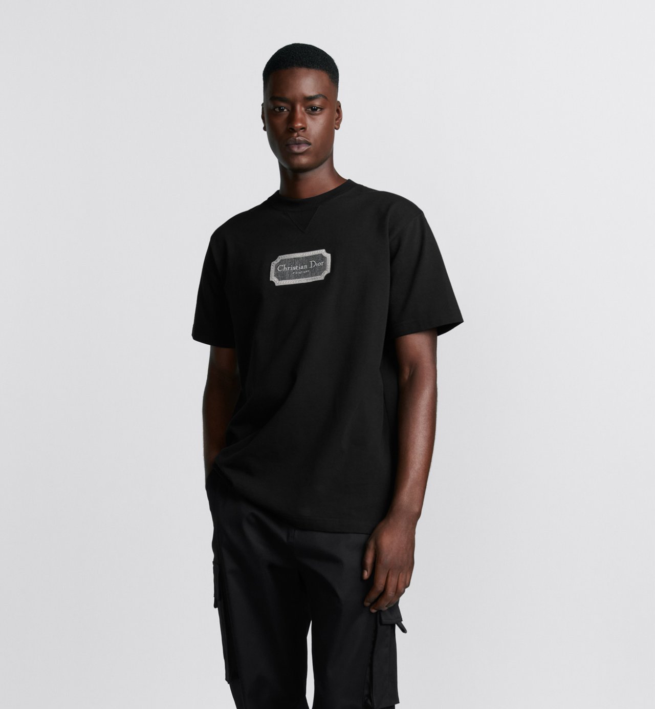 Cd Couture Relaxed Fit T-Shirt Black Cotton Jersey