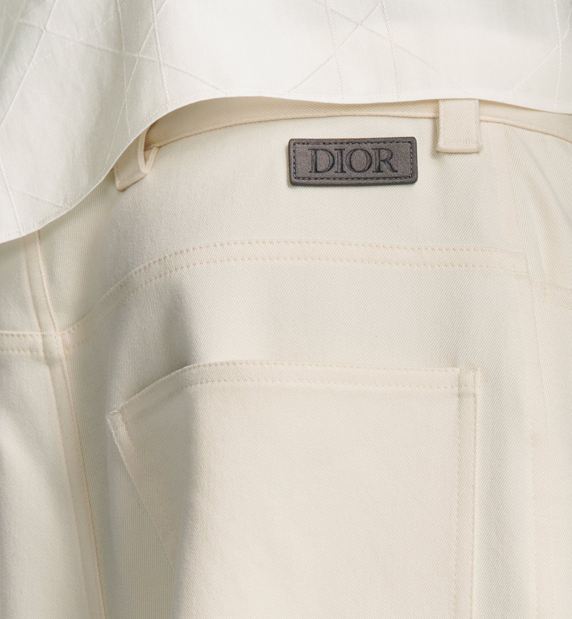 Icons Chinos White Cotton And Cashmere Blend