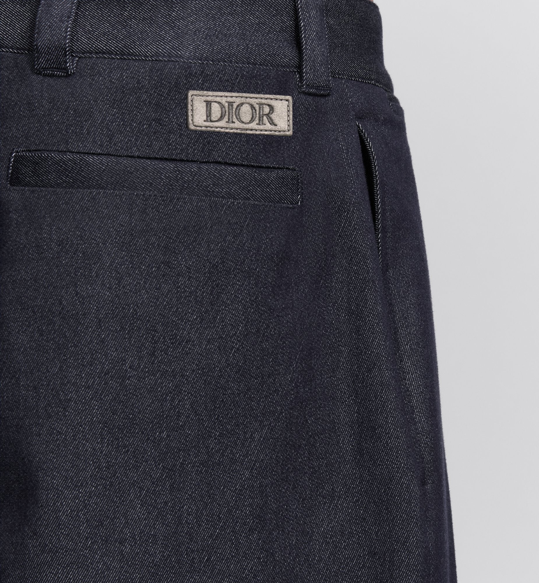 Icons Pants Blue Denim-Effect Cotton And Cashmere Blend