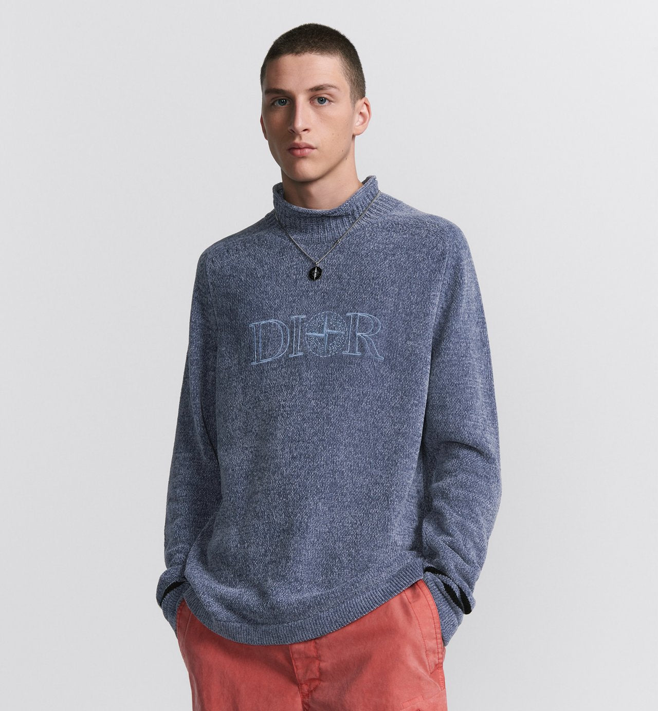 Dior And Stone Island Sweater Purple Technical Jersey