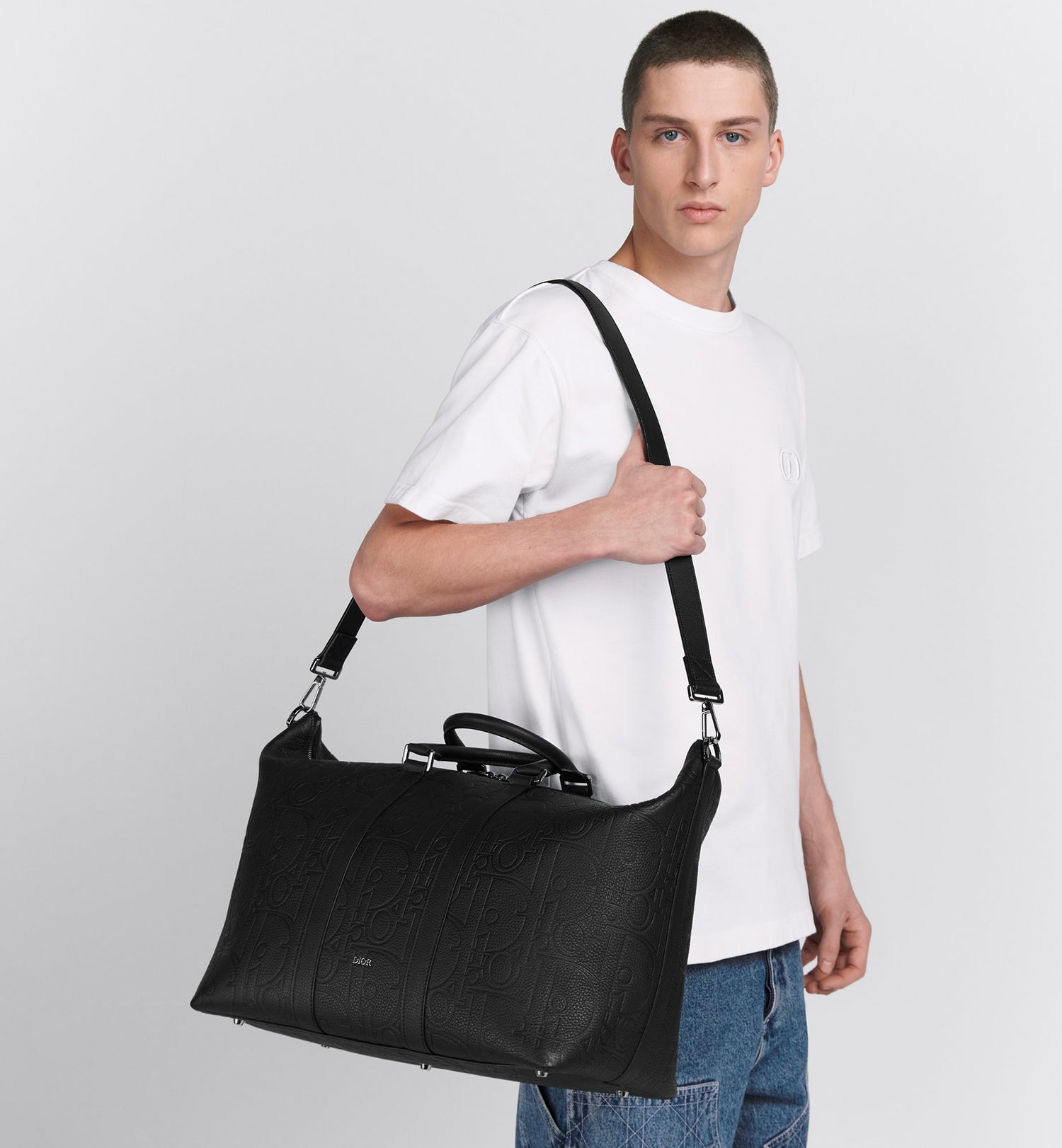 Weekender 40 Black Dior Gravity Leather And Black Grained Calfskin