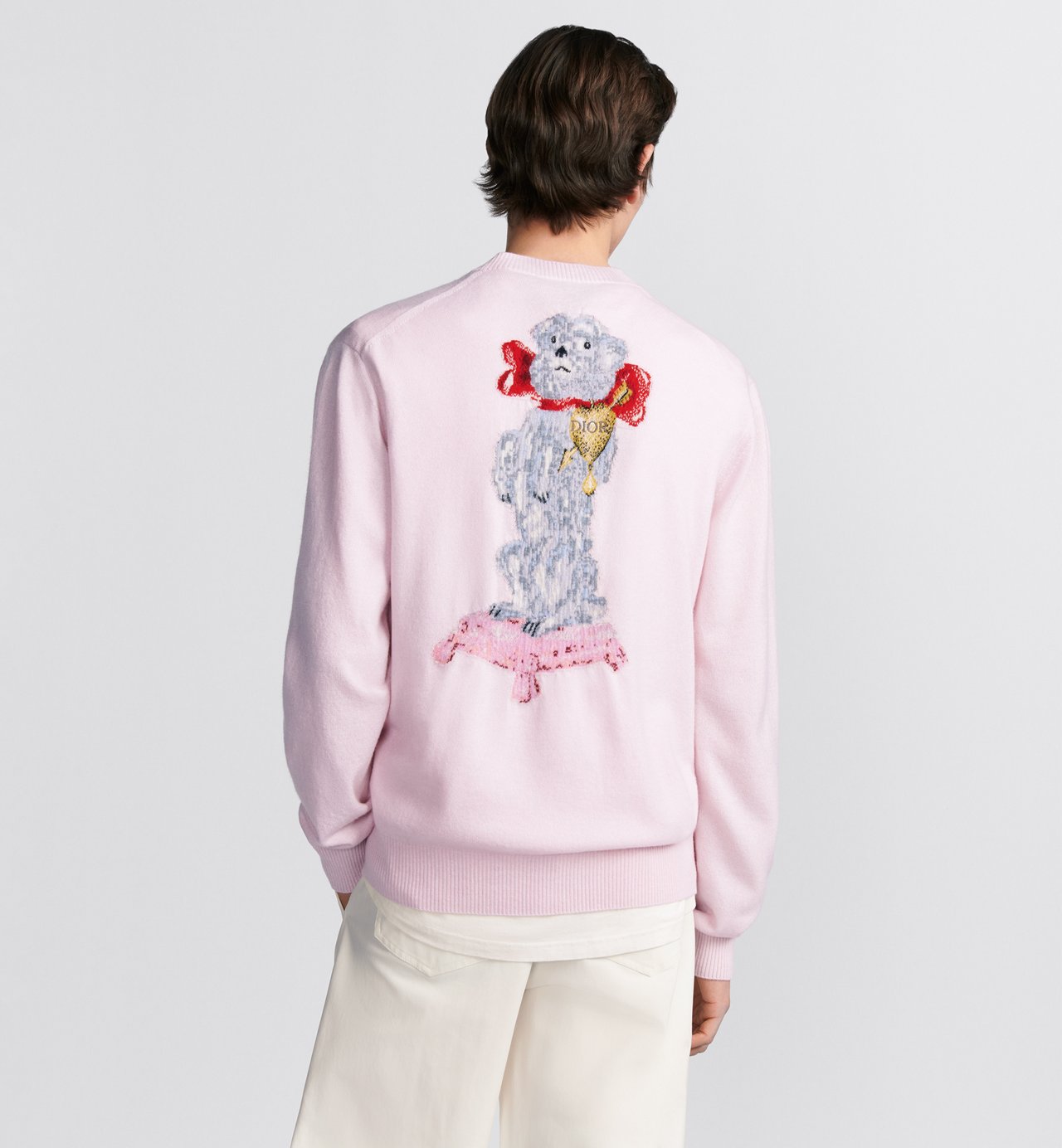 Cd Heart Sweater Pink Cashmere Jacquard