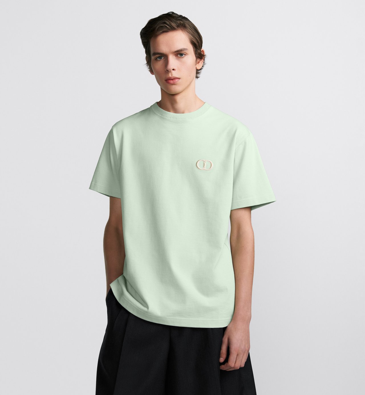 Cd Icon T-Shirt Relaxed Fit Light Green Cotton Jersey