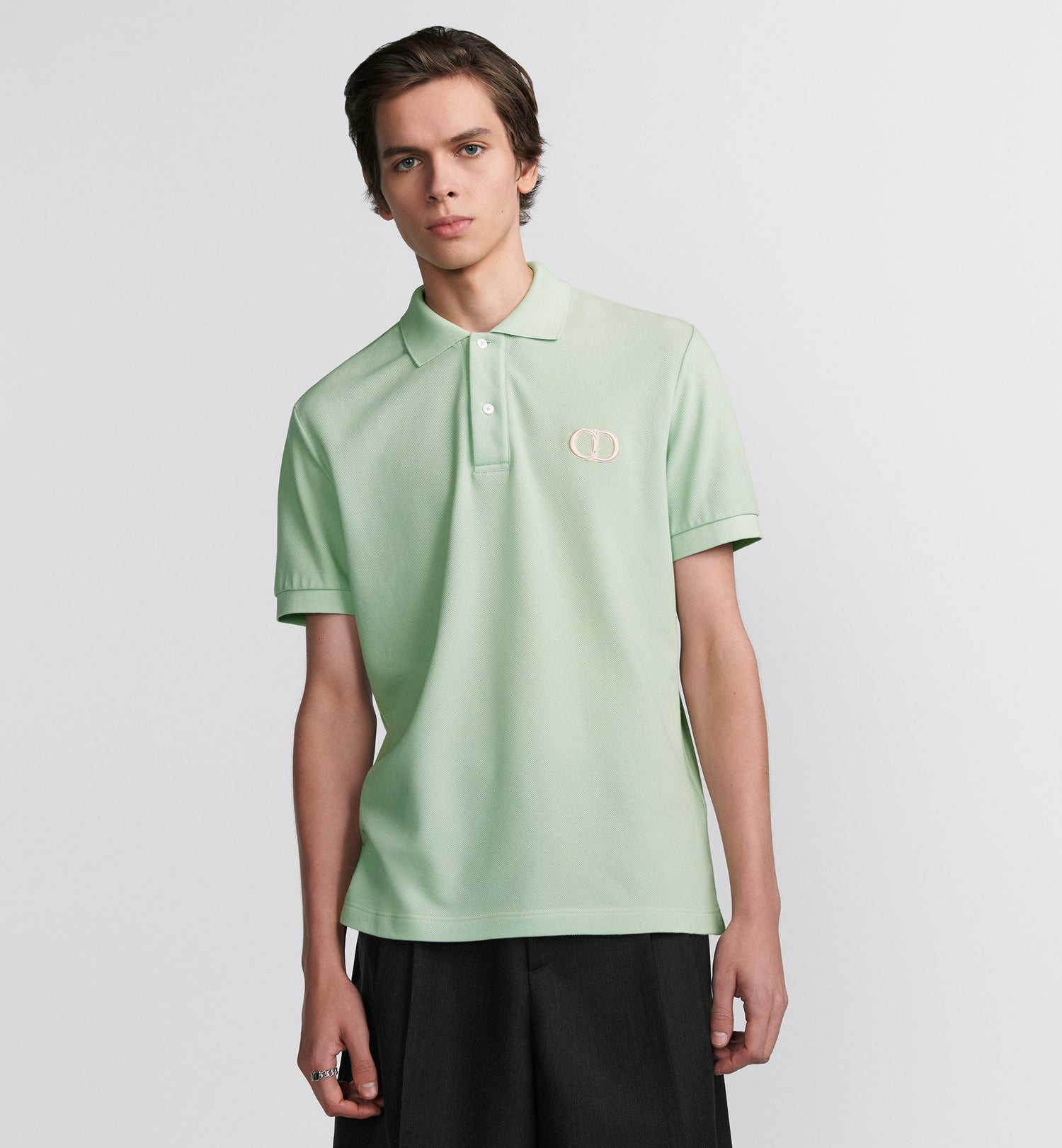 Cd Icon Polo Shirt Green Cotton Pique