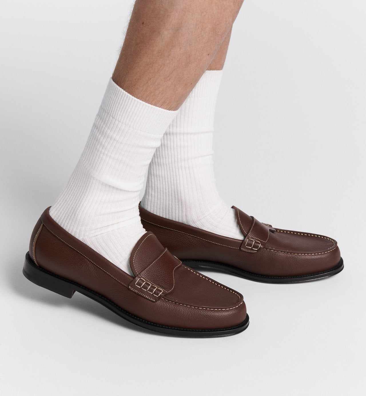 Dior Granville Loafer Brown Grained Calfskin