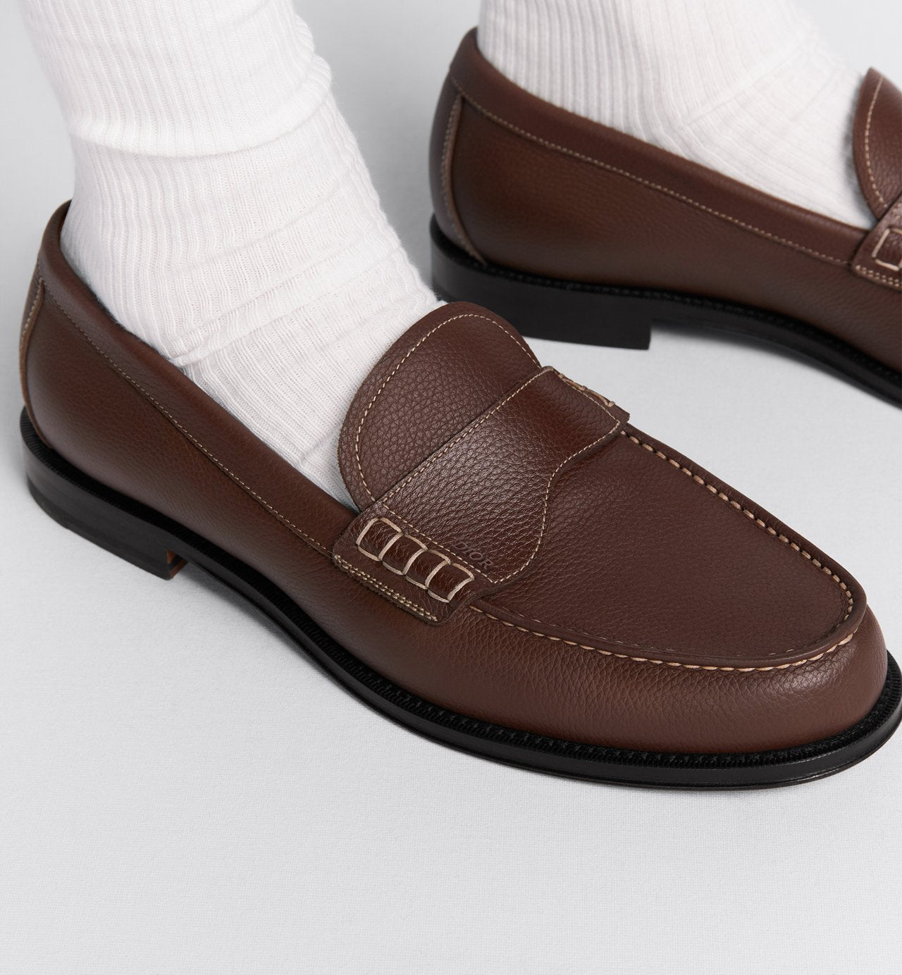 Dior Granville Loafer Brown Grained Calfskin