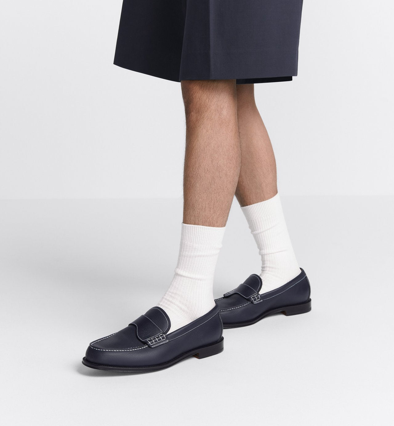 Granville Loafer Deep Blue Grained Calfskin