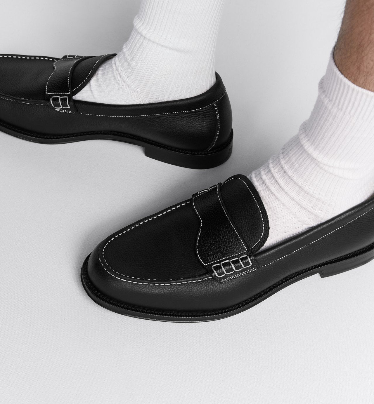 Dior Granville Loafer Black Grained Calfskin