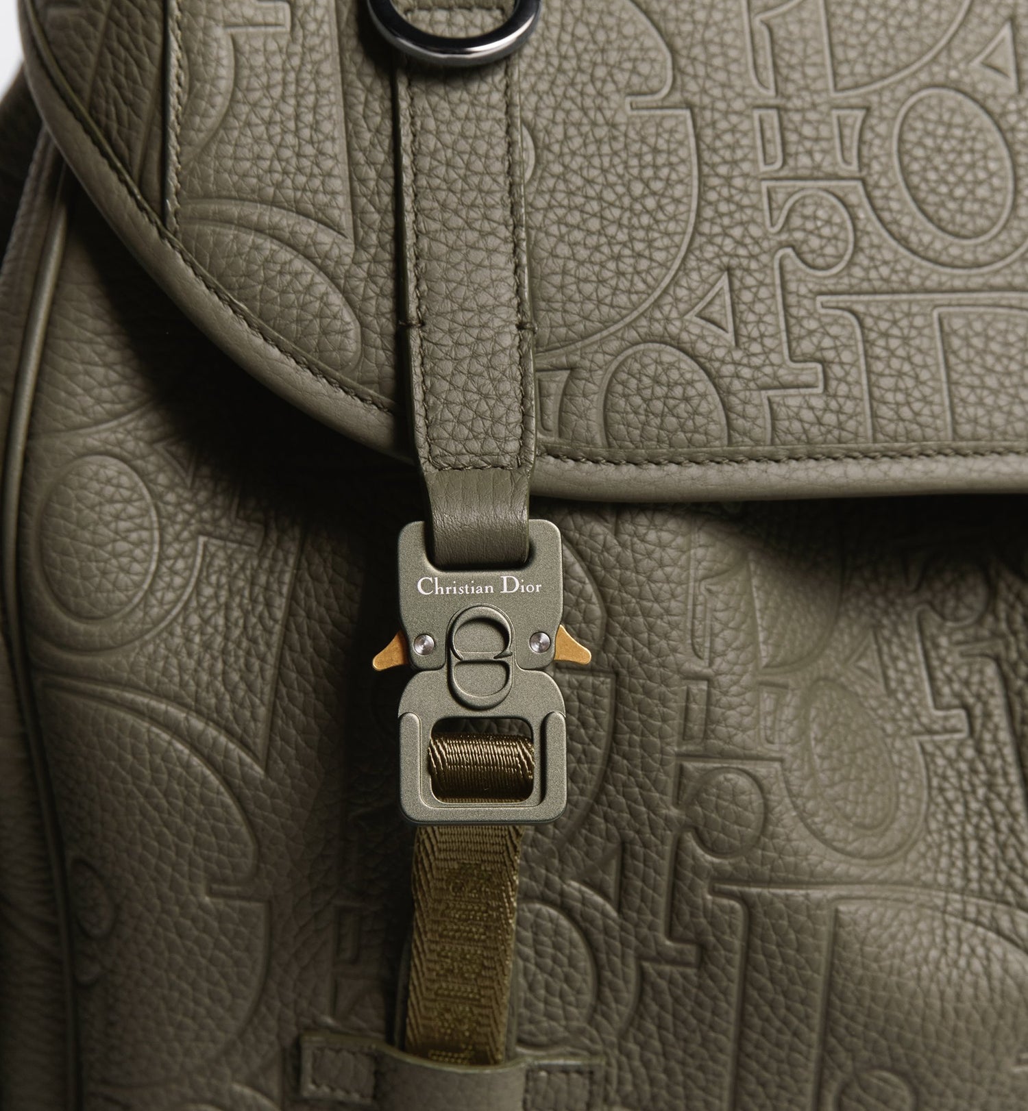 Hit The Road Backpack With Flap Khaki Dior Gravity Leather And Khaki Grained Calfskin