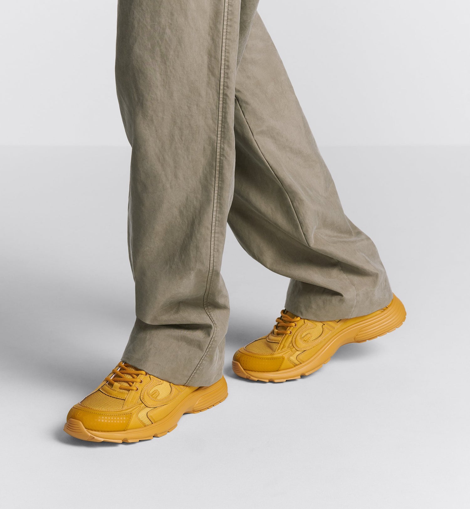 Dior And Stone Island B30 Sneaker – Limited And Numbered Edition Yellow Technical Mesh And Yellow Dyed Cotton