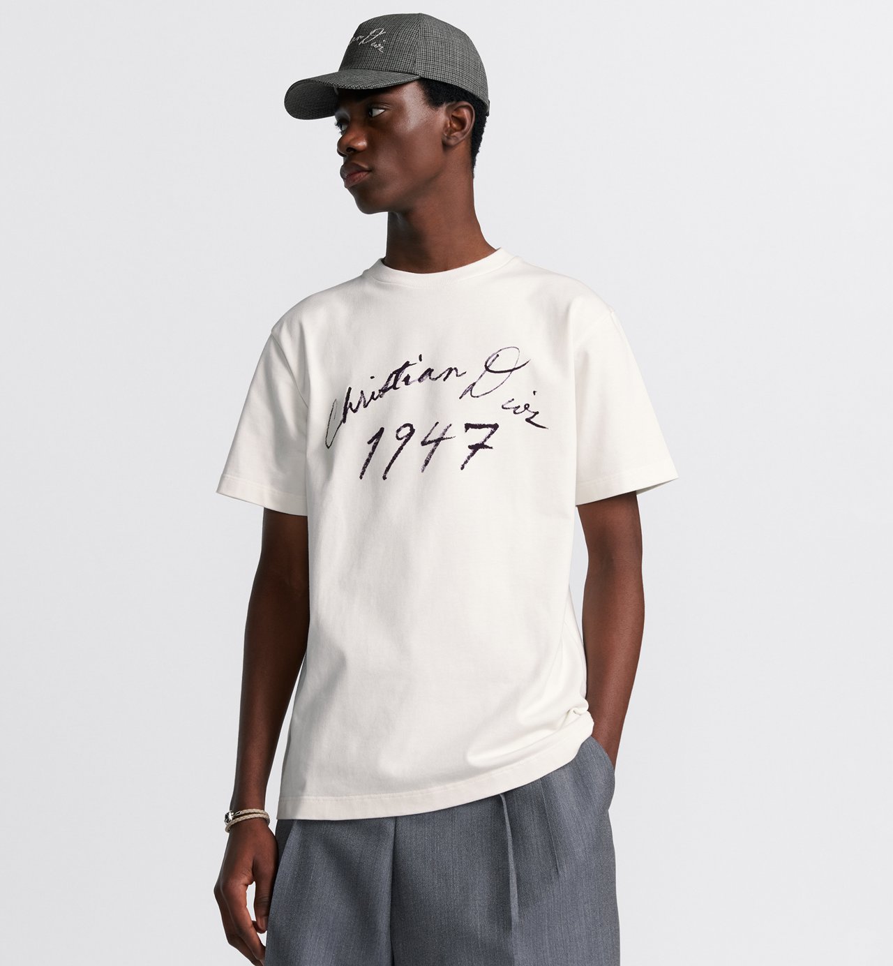 Handwritten Relaxed-Fit T-Shirt White Cotton Jersey