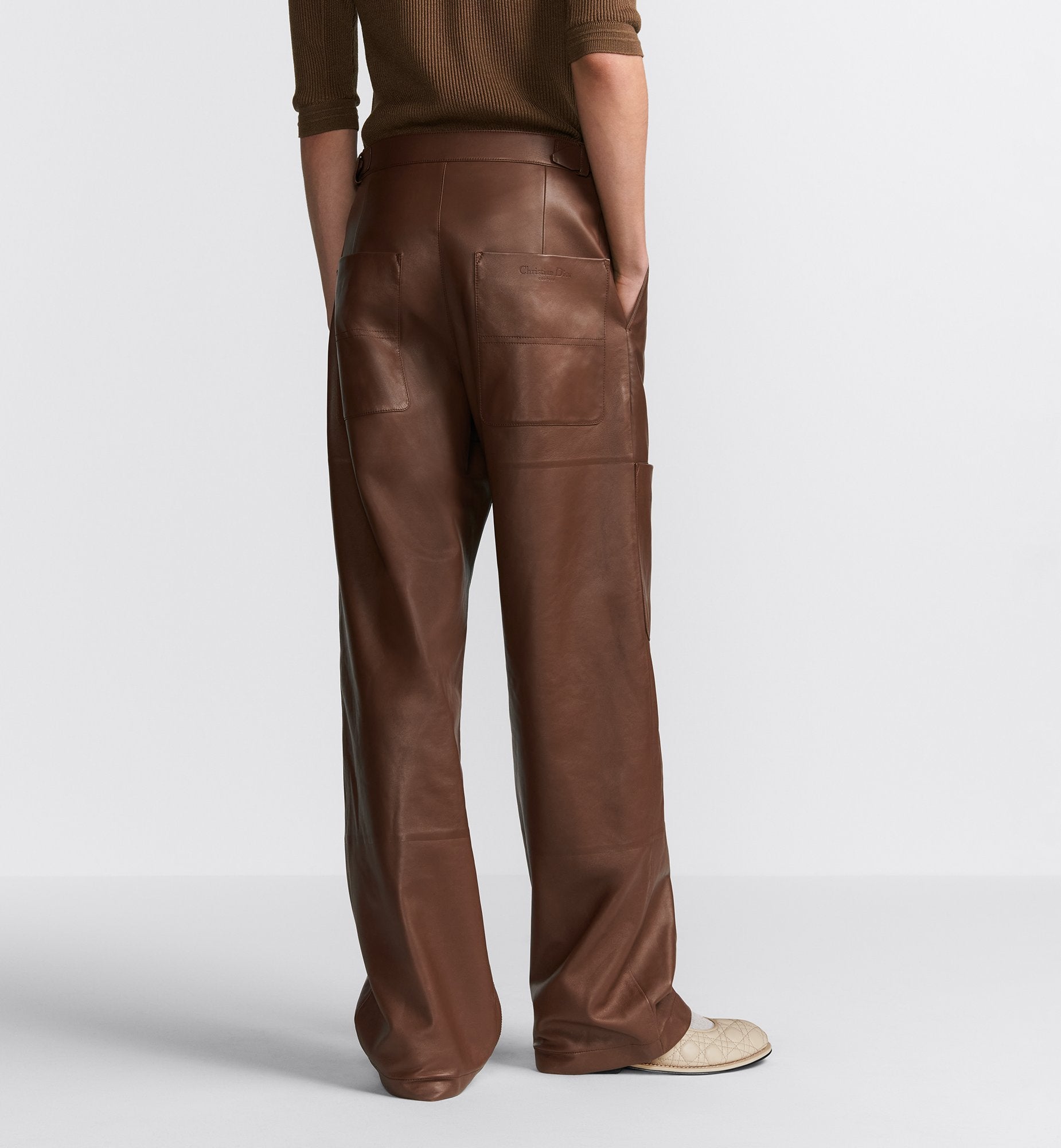 Cd Couture Pants Brown Lambskin