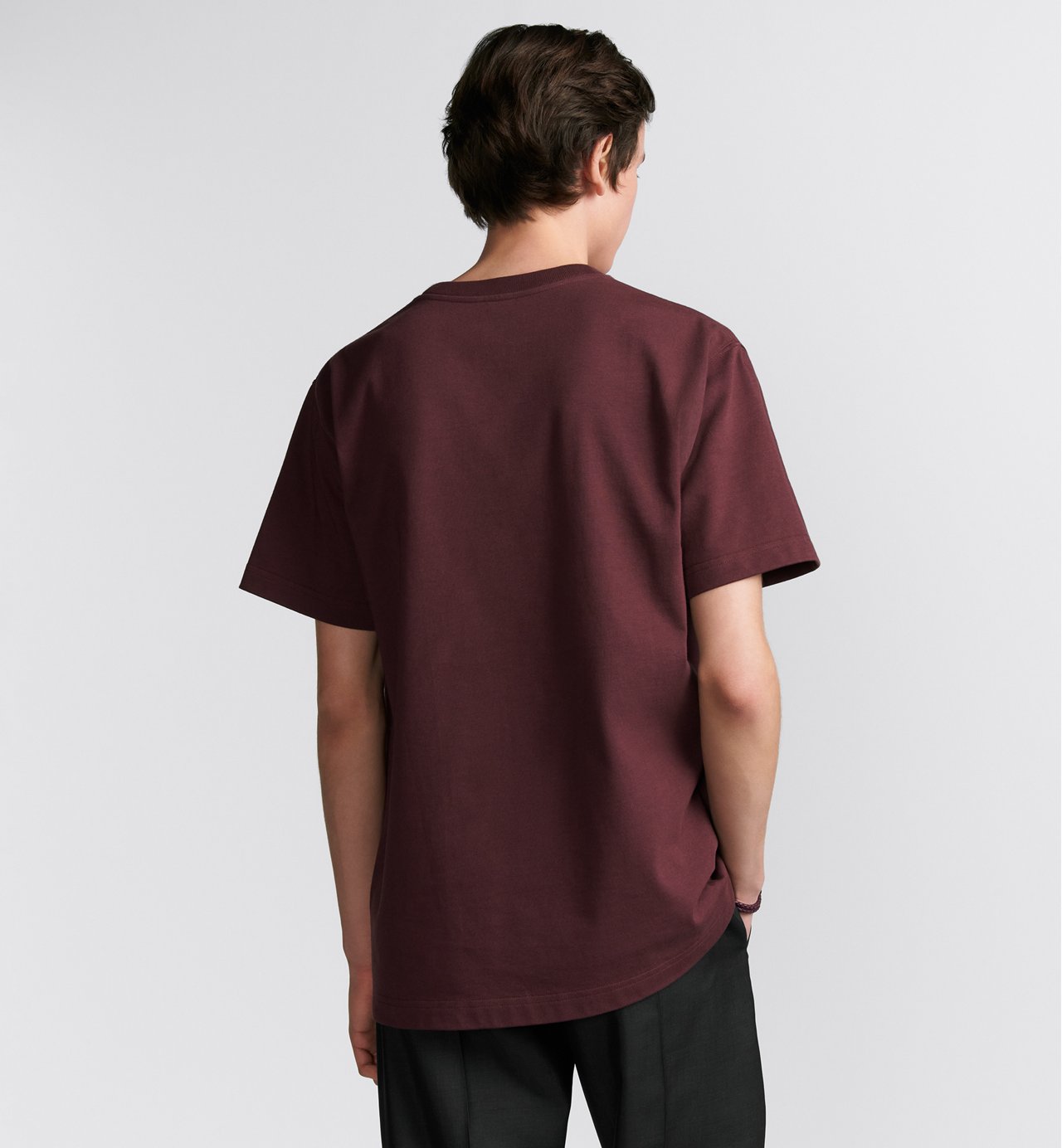 Cd Icon T-Shirt Relaxed Fit Burgundy Cotton Jersey