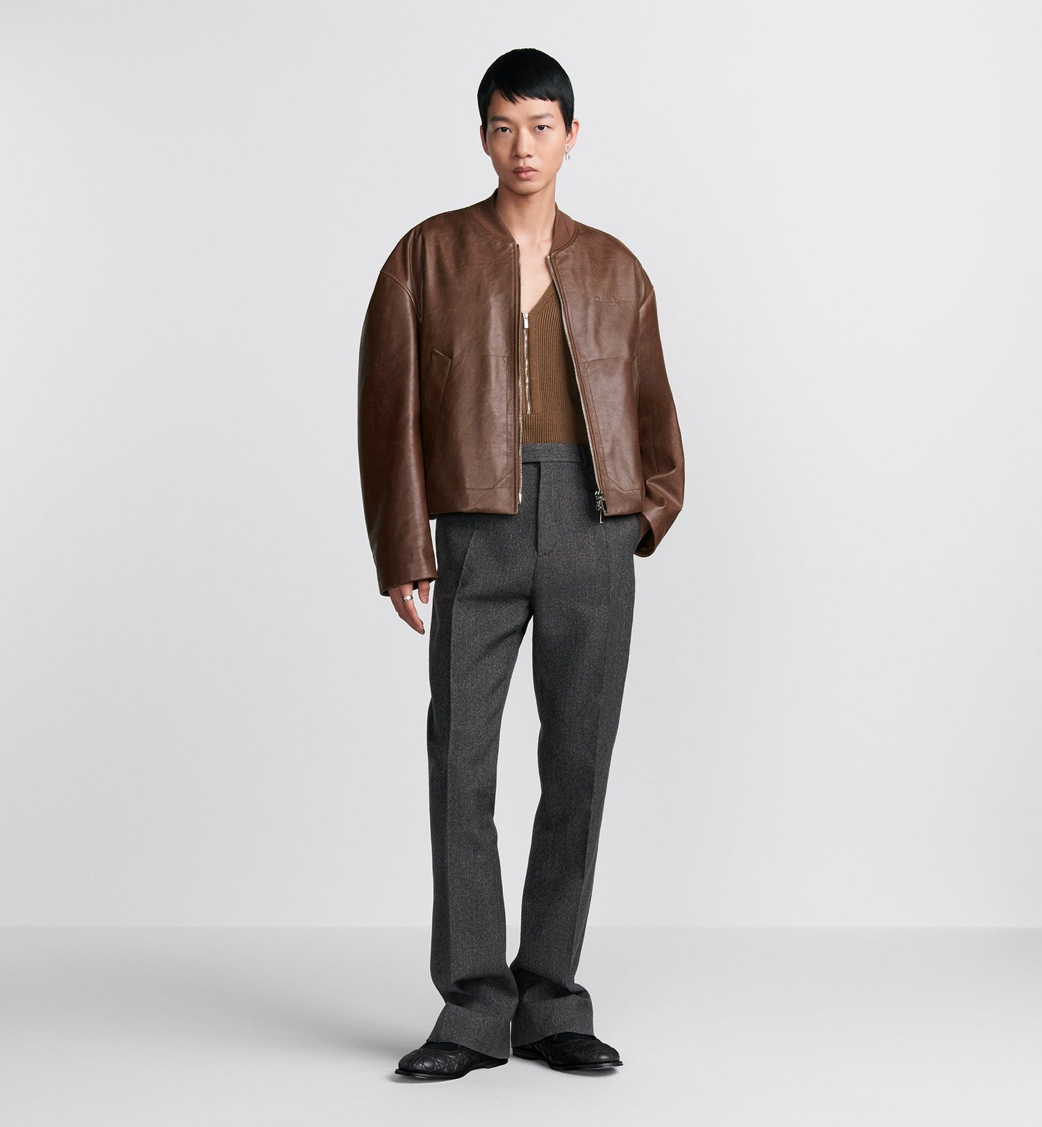 Christian Dior Couture Bomber Jacket Brown Calfskin – Sands