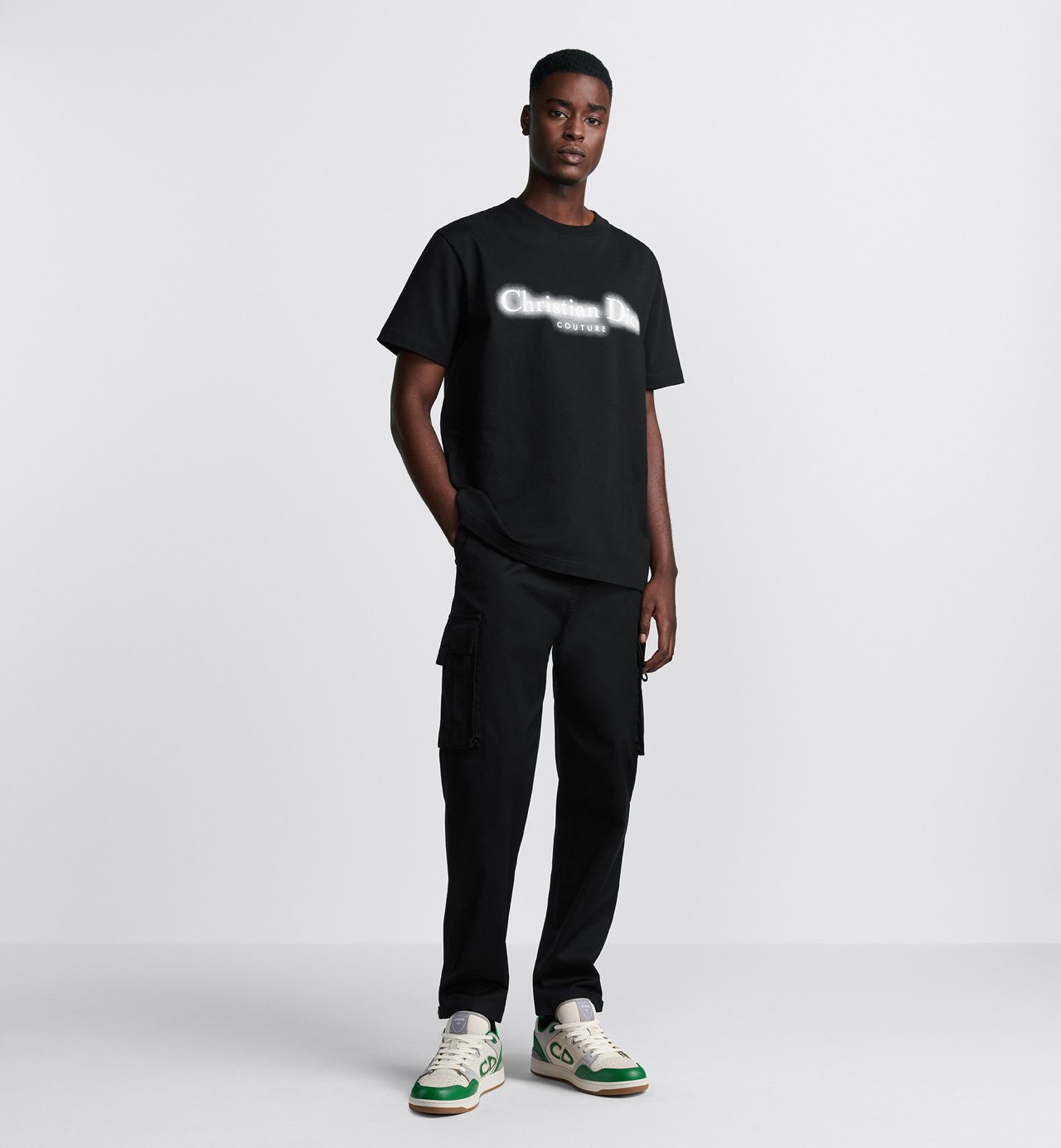 Couture T-Shirt Relaxed Fit Black Cotton Jersey