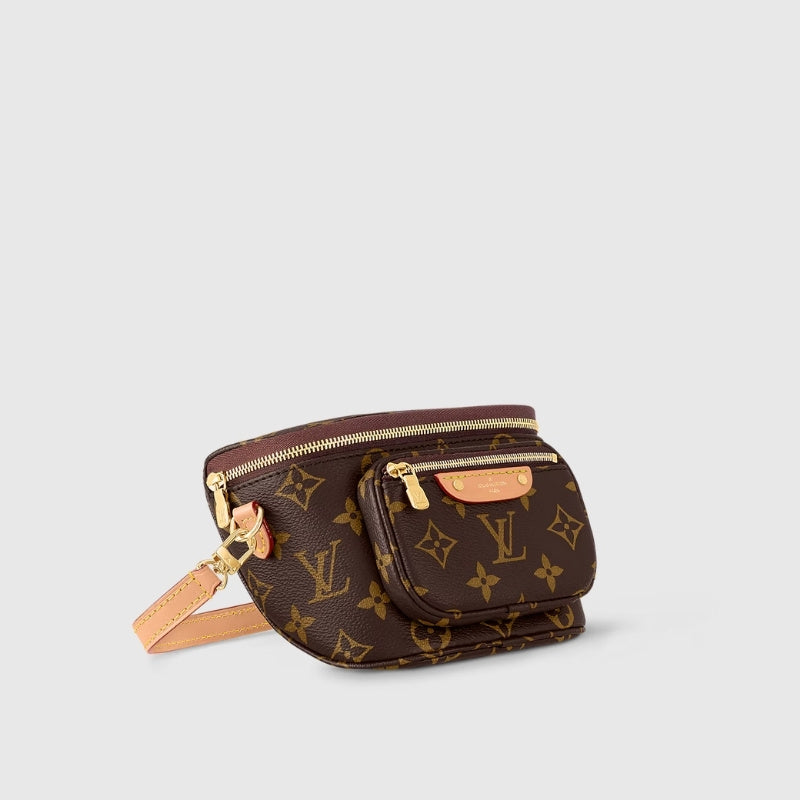 Louis Vuitton Mini Bumbag Handbag Monogram Canvas Side View
