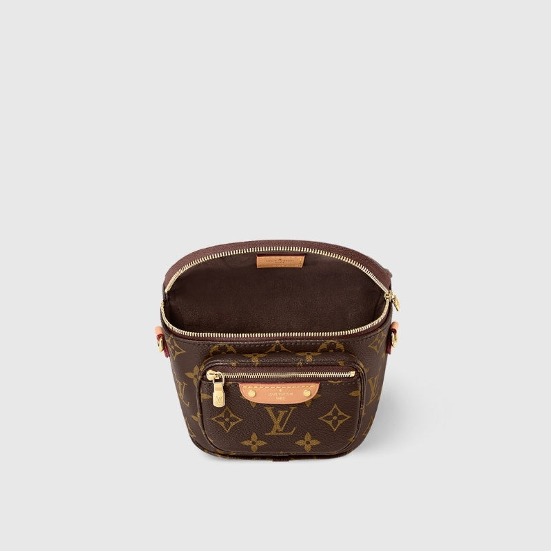 Louis Vuitton Mini Bumbag Handbag Monogram Canvas Top View
