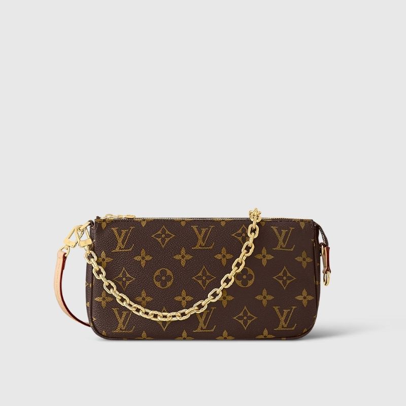 Louis Vuitton Pochette Accessoires Handbag Monogram Canvas Front View
