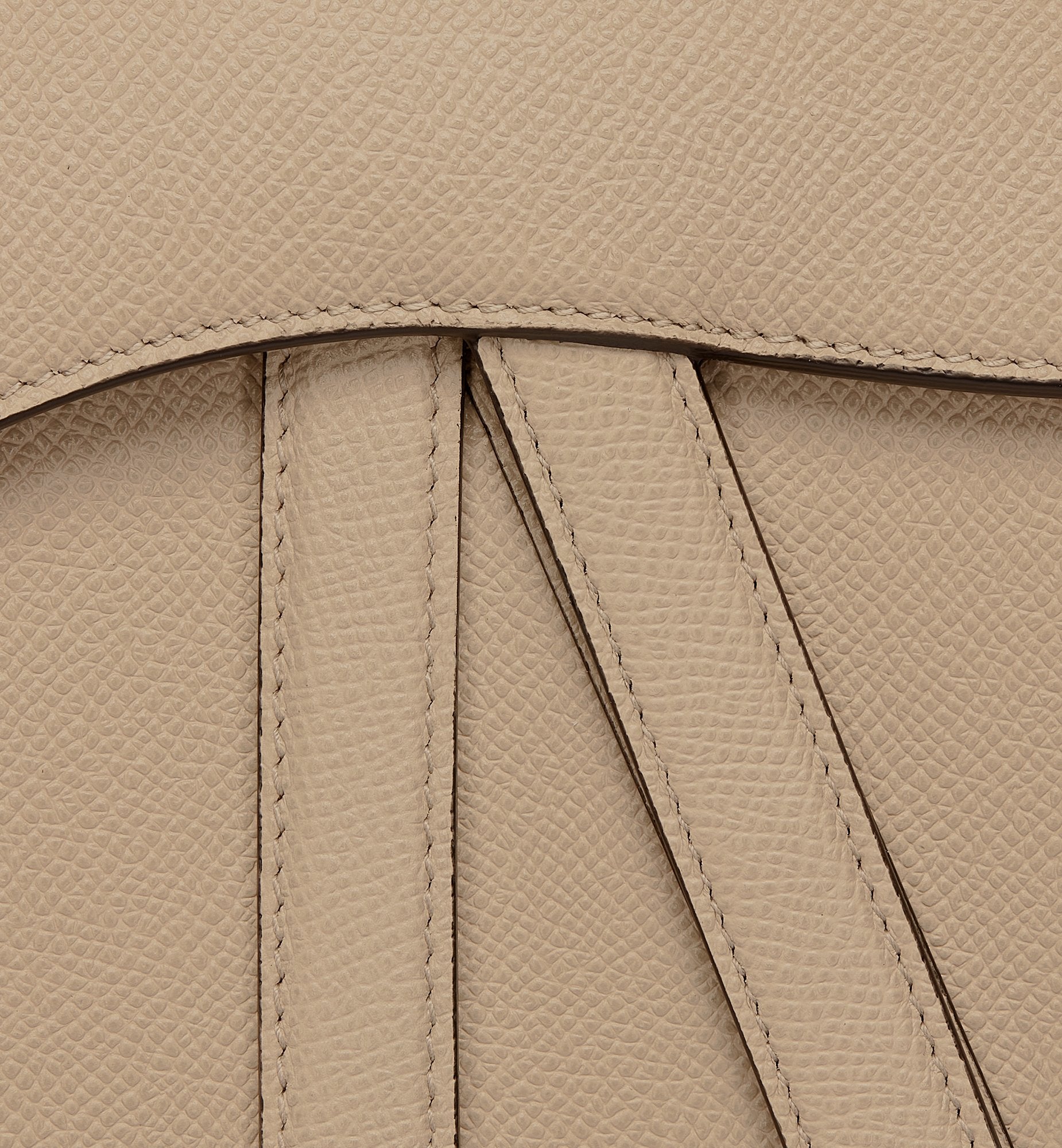 Saddle Bag With Strap Sand-Colored Grained Calfskin