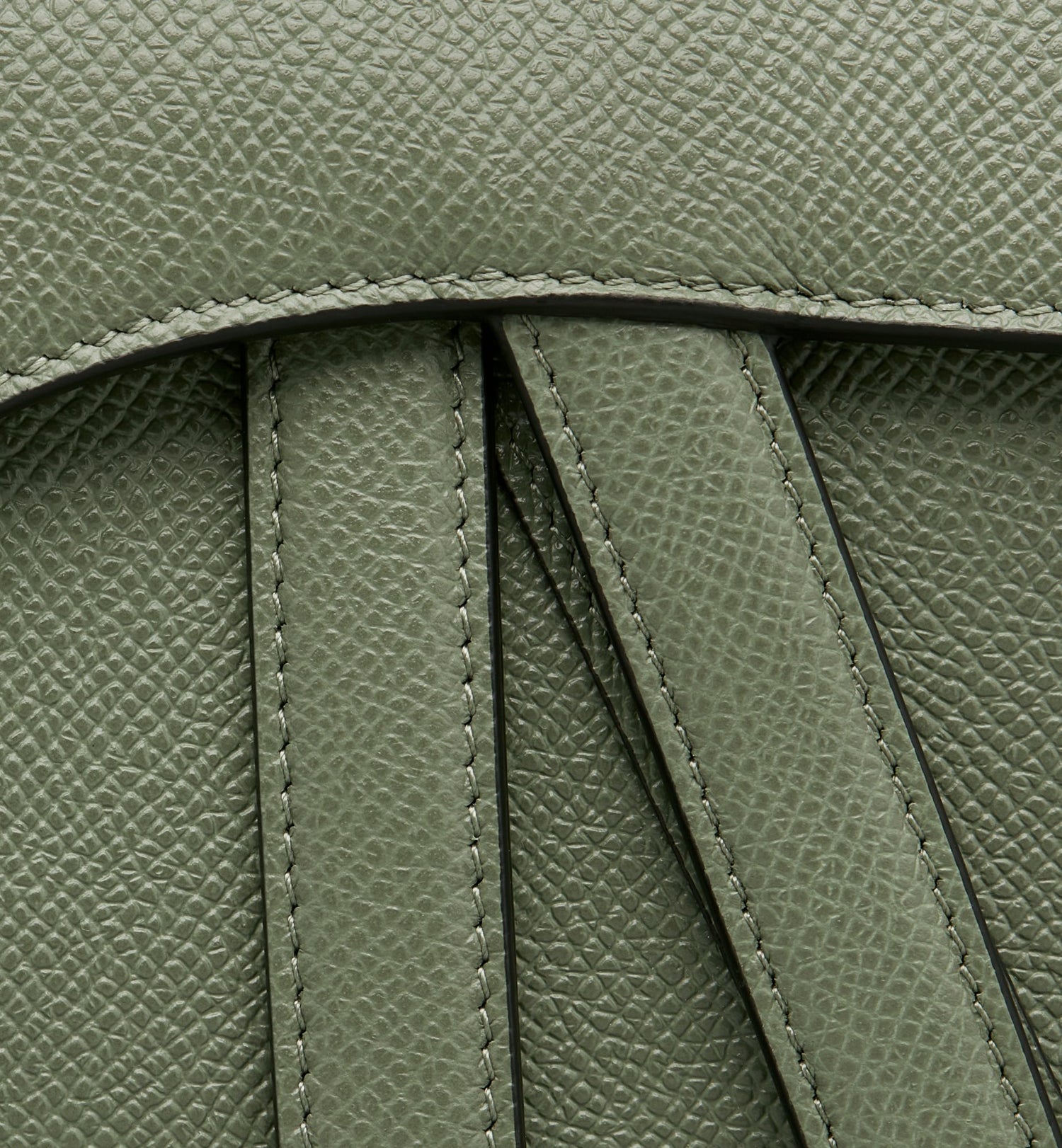 Saddle Bag With Strap Cedar Green Grained Calfskin