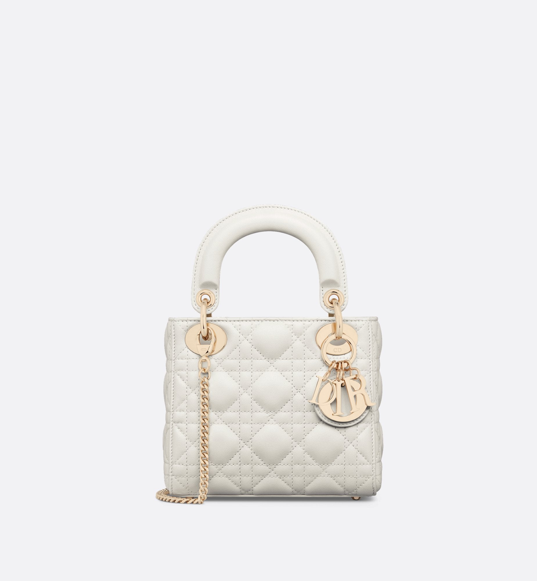 Mini Lady Dior Bag Latte Cannage Lambskin