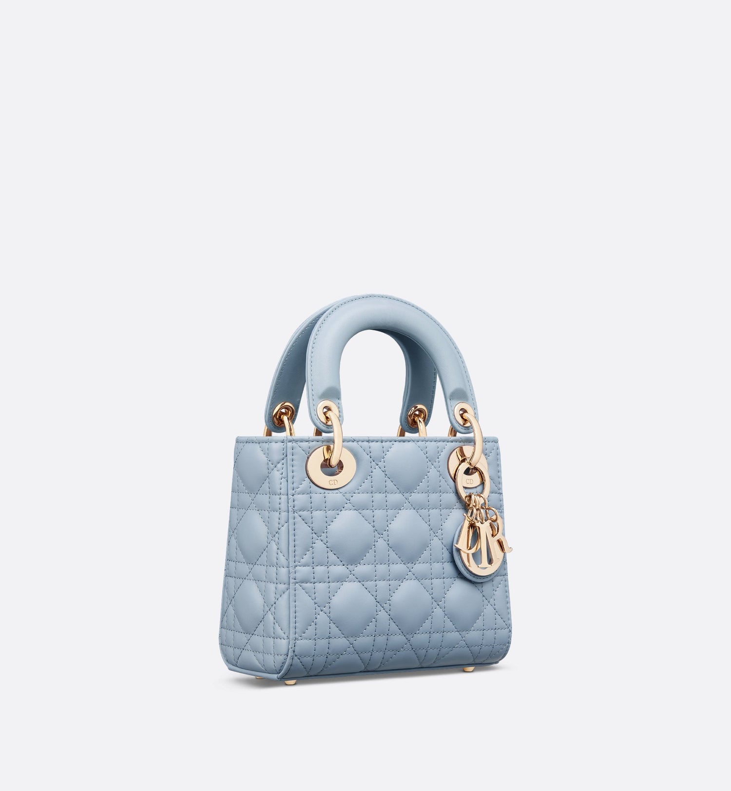 Mini Lady Dior Bag Pale Blue Cannage Lambskin